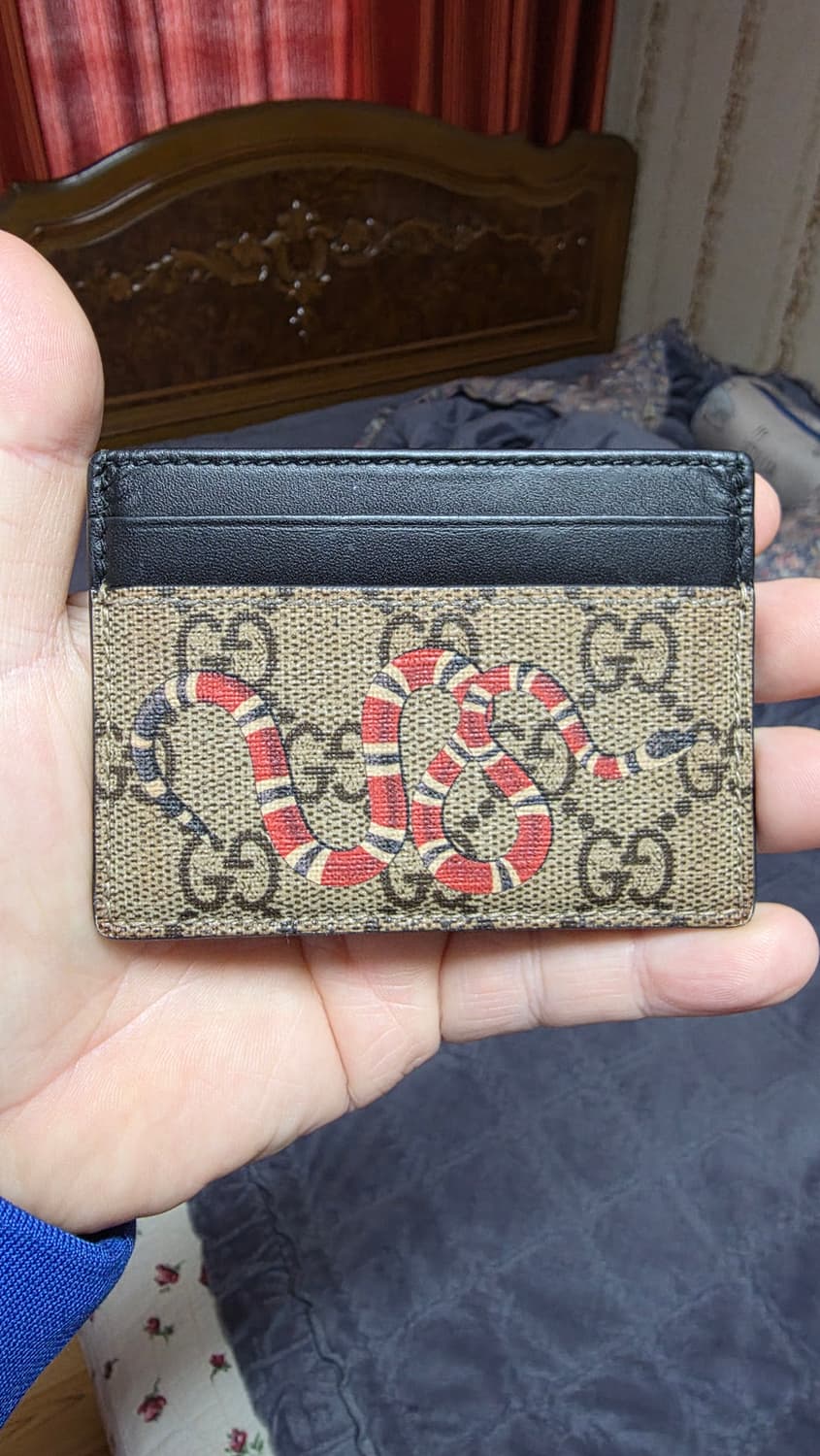 (정품) 구찌 킹스네이크(뱀) GG 수프림 카드지갑/개인/팝니다. 상품이미지2