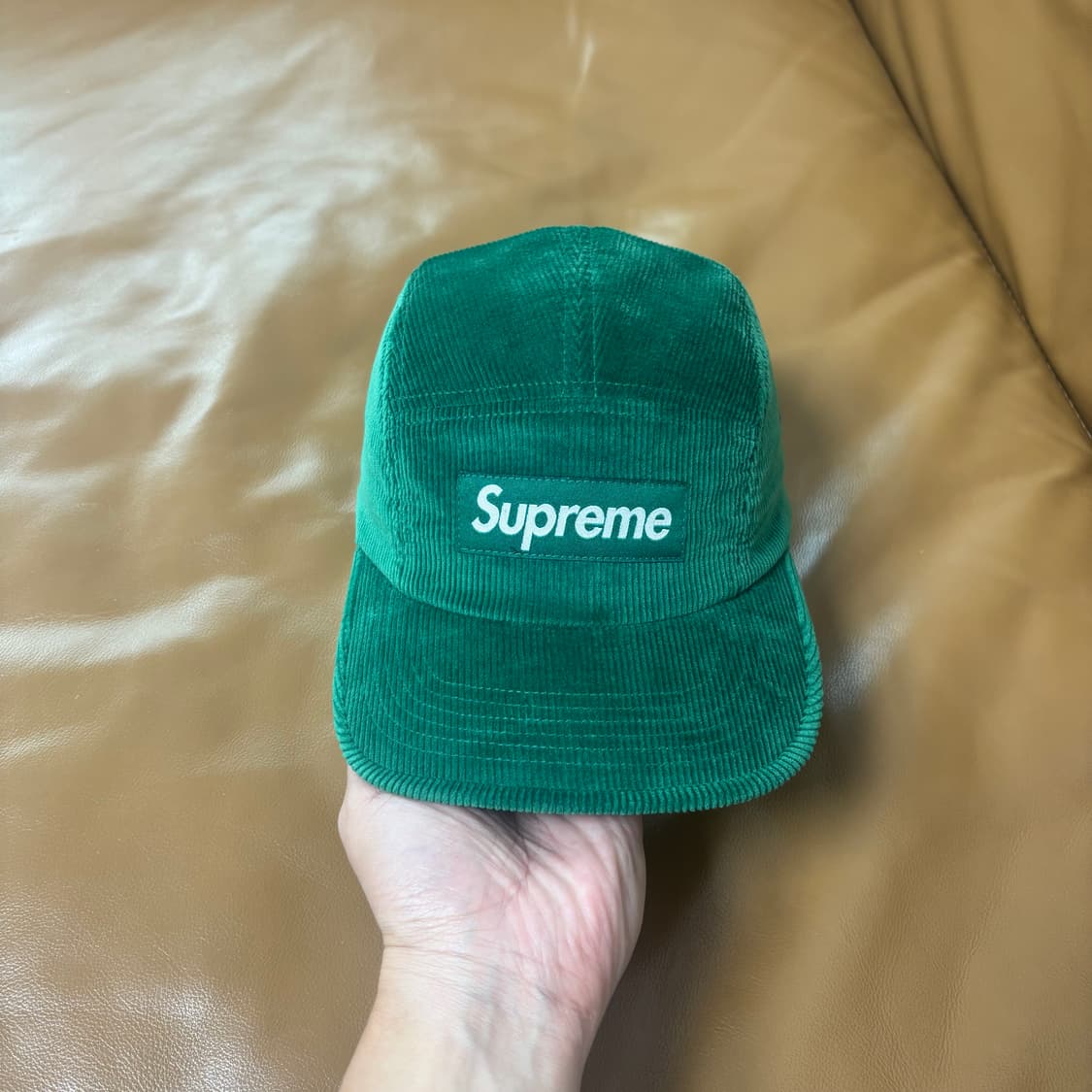 Supreme 슈프림 코듀로이 로로피아나 그린 캠프캡 모자 상품이미지2