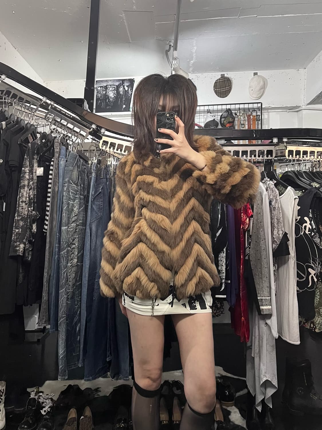 브라운 토끼퍼 자켓 상품이미지2