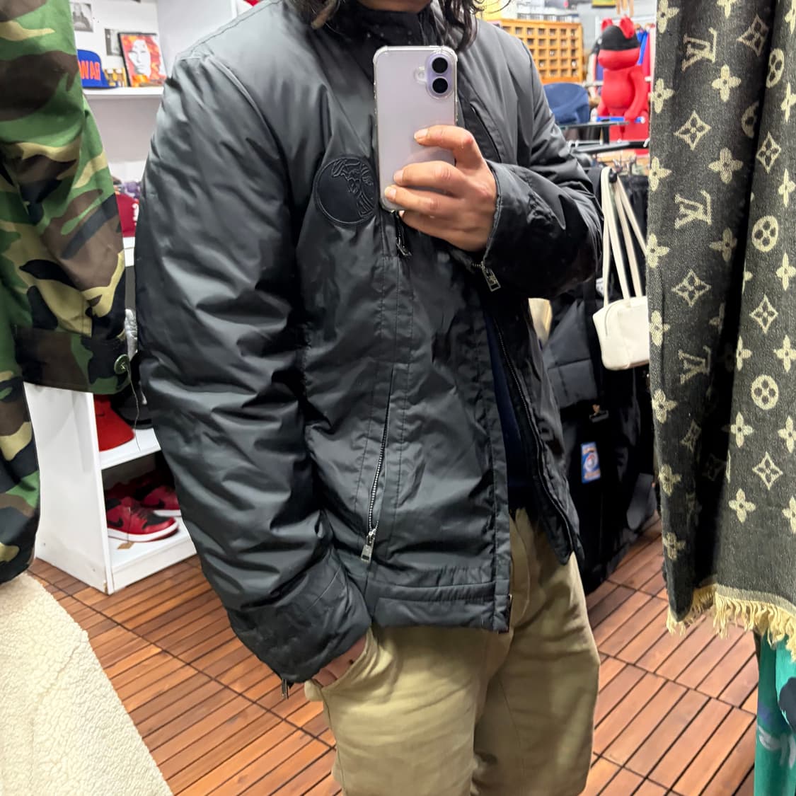 베르사체 컬렉션 블랙 폴리 자켓 (L) 상품이미지2