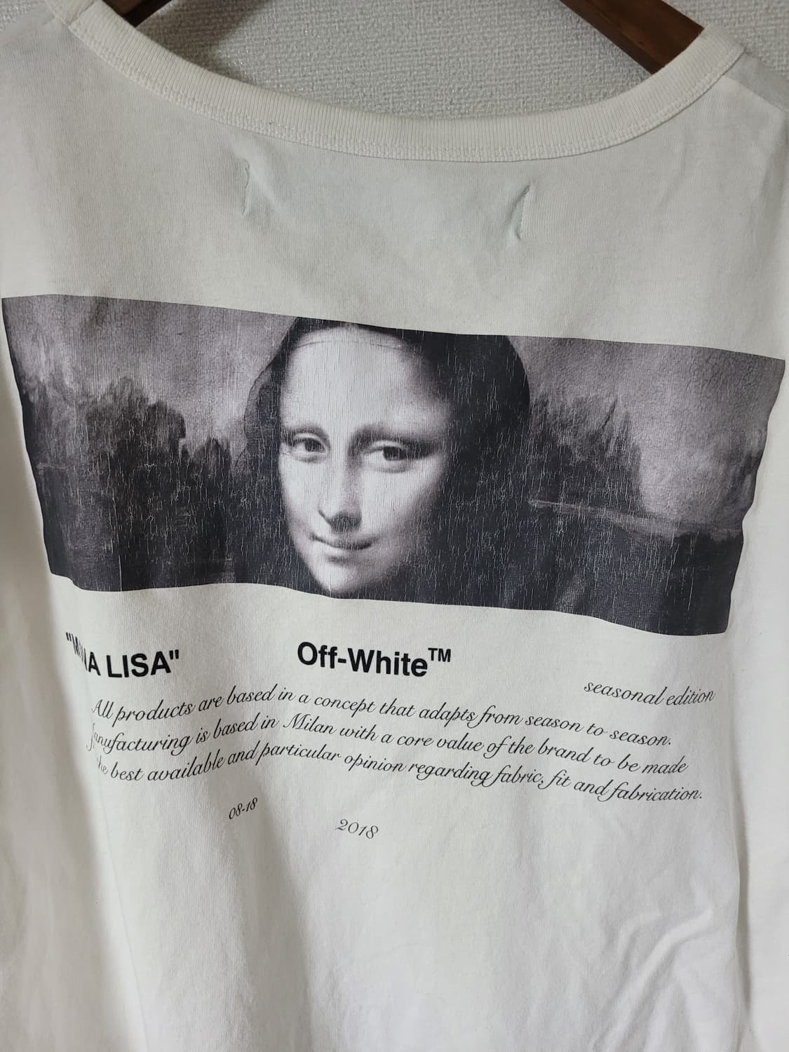 가슴56 매장판) 오프화이트 모나리자 반팔 상품이미지4