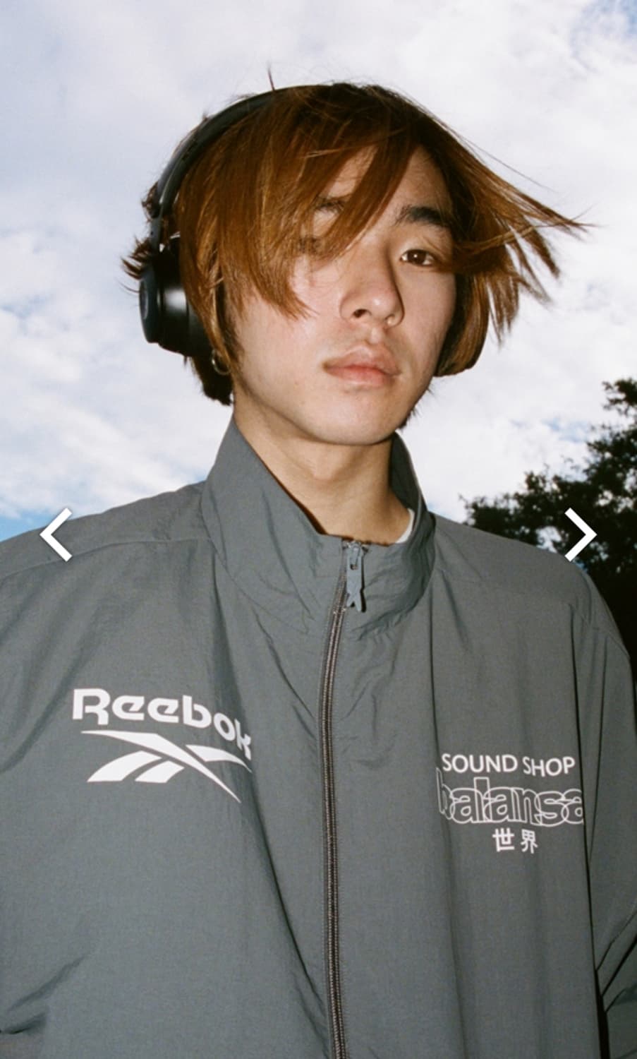 리복X발란사 트랙자켓 그레이 바람막이 상품이미지2