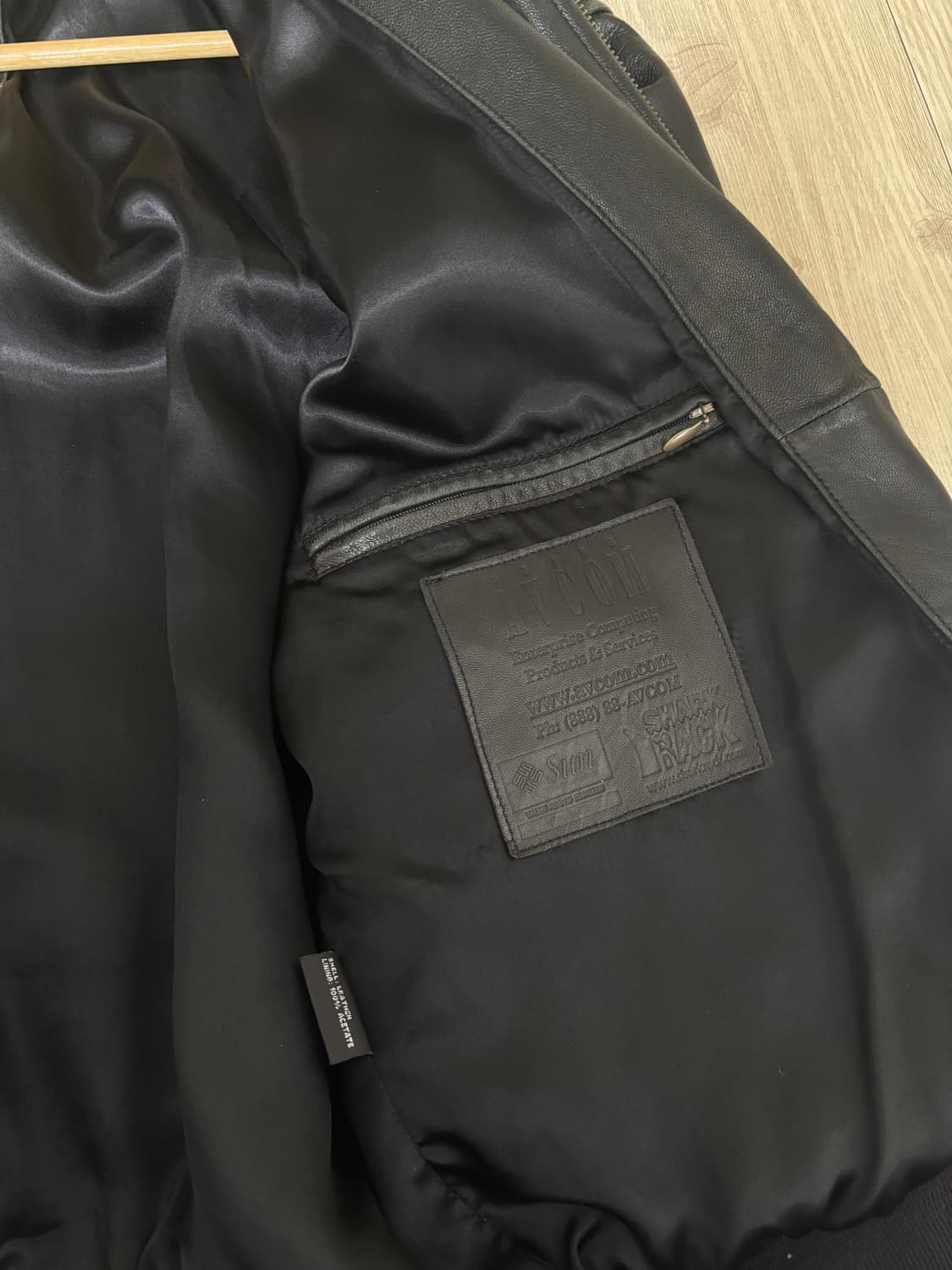 골든베어 레더 봄버 자켓 상품이미지6