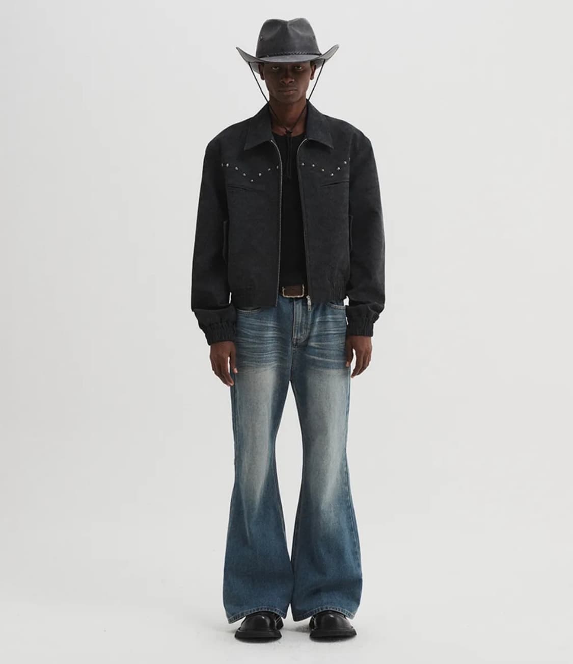 dnsr 리벳 웨스턴 자켓 블랙 상품이미지2