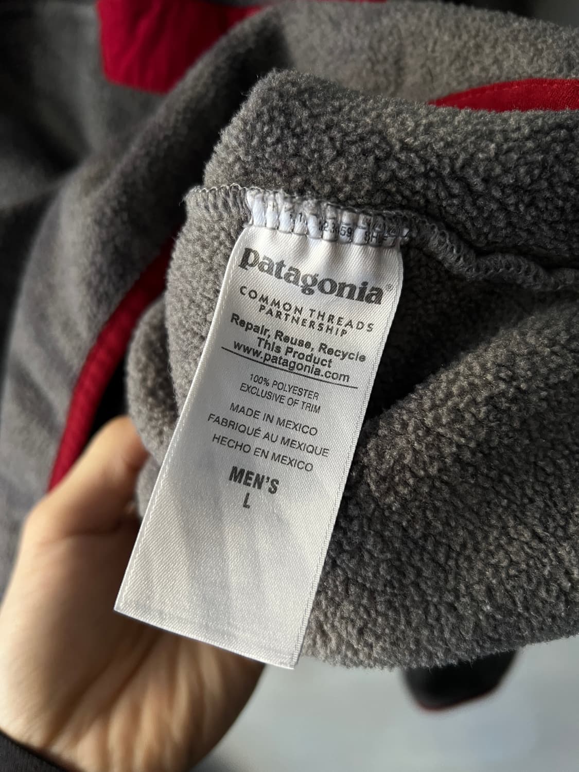 [L]파타고니아 신칠라 스톤크랙 패턴 셰일 아노락 플리스 상품이미지5