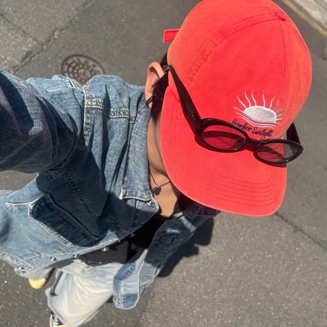 [Unisex]워싱 선라이즈 일자캡 상품이미지2