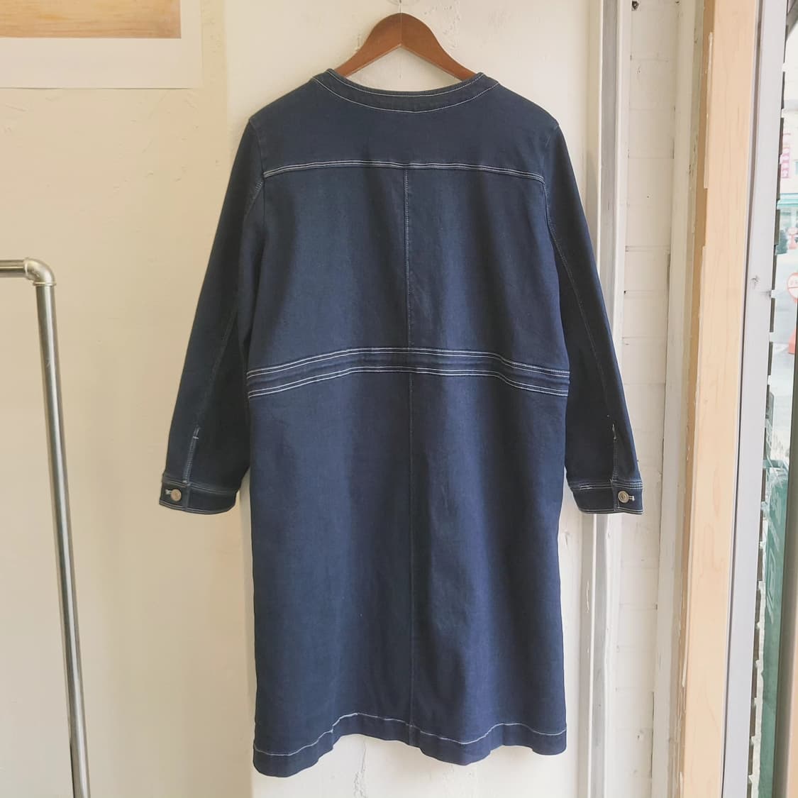 딥블루 스판 데님 원피스 상품이미지7
