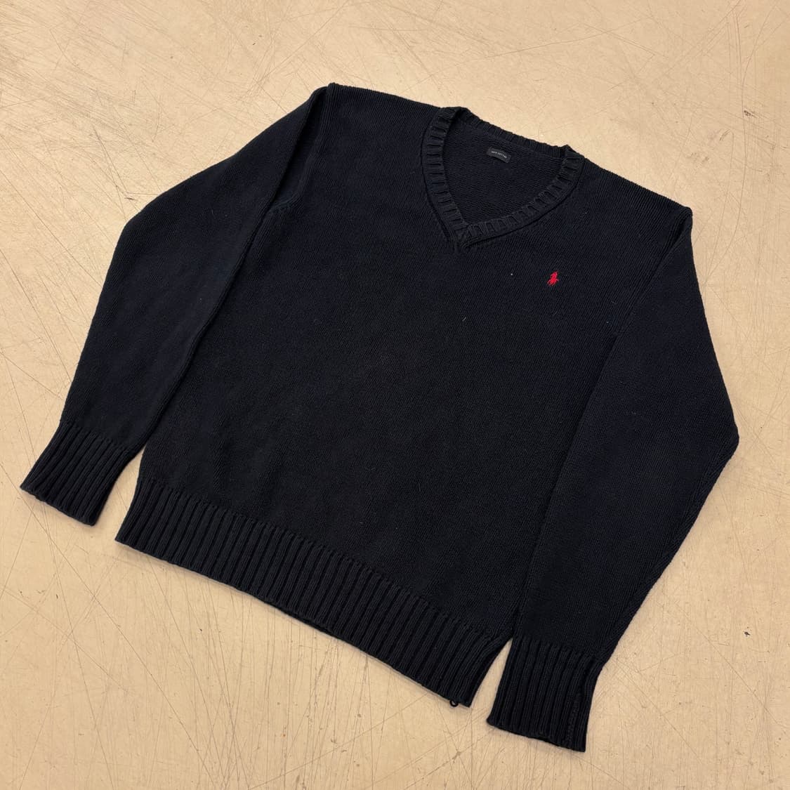 폴로 랄프로렌 네이비 포니 브이넥 니트 상품이미지1