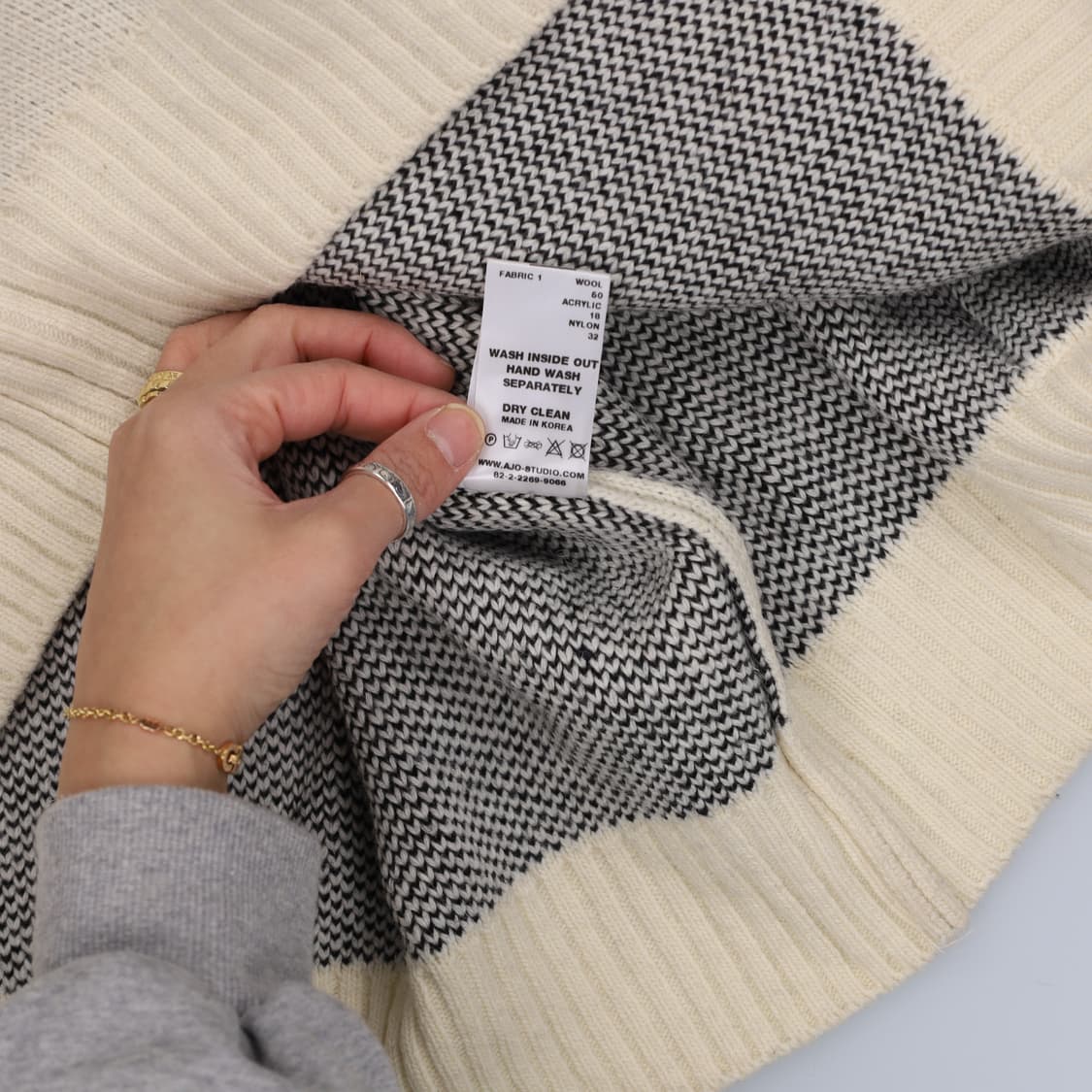 아조바이아조 니트후드티 0219H1 상품이미지5