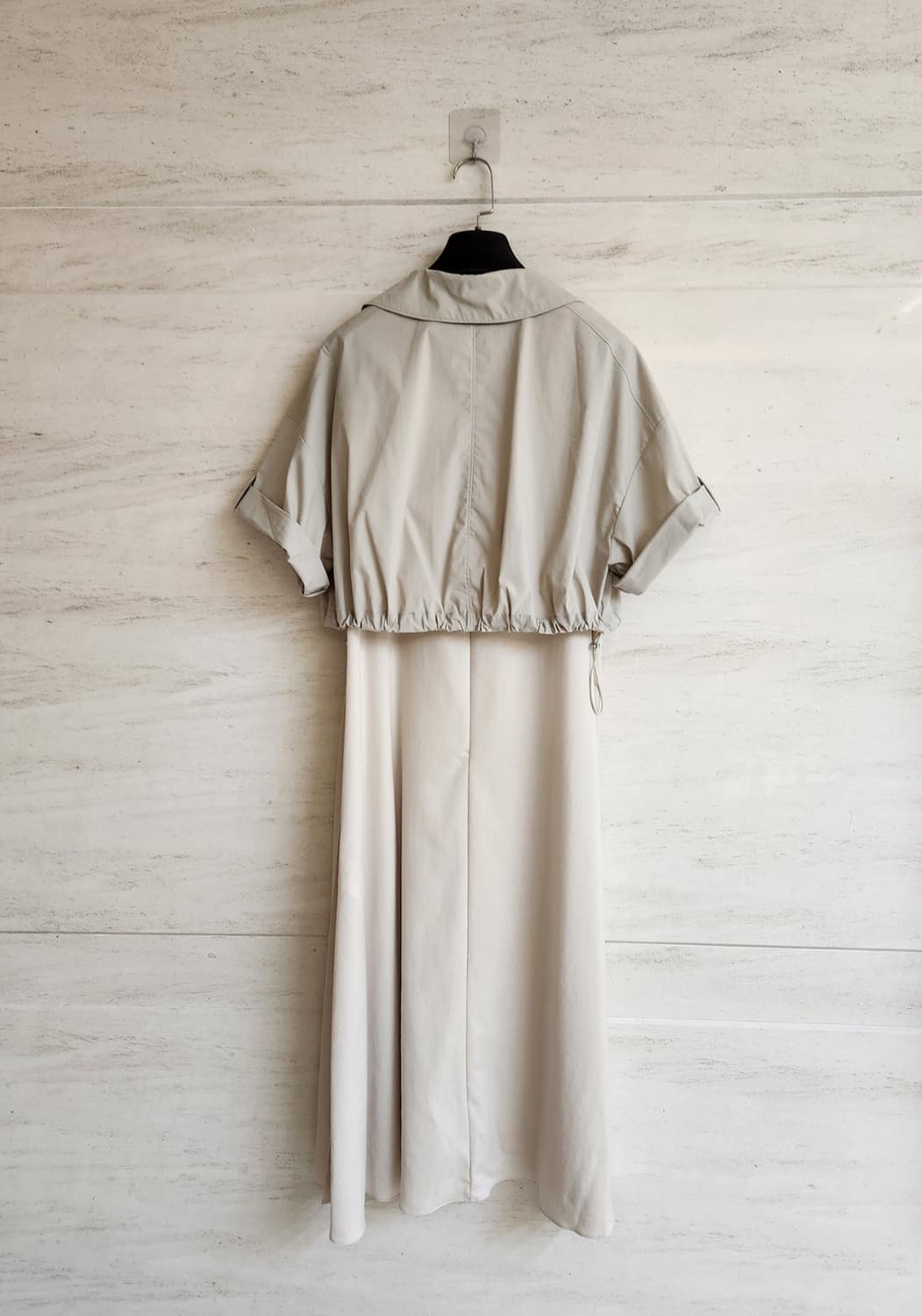 보브 크롭자켓+나이스클랍 슬리브리스 플리츠 원피스 프리사이즈 상품이미지3