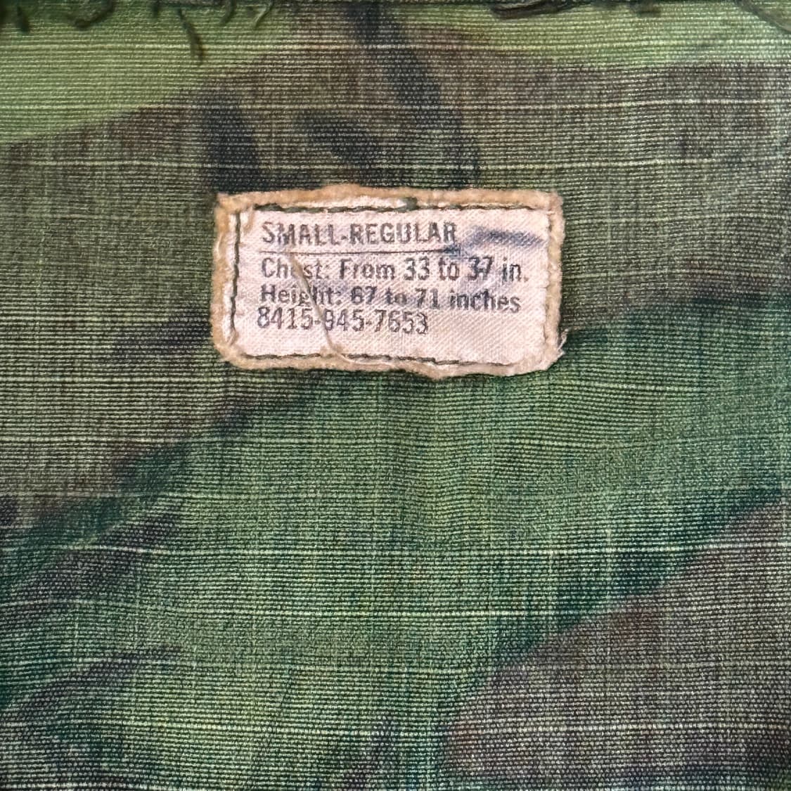 1960s USMC ERDL 오리지널 정글 퍼티그 자켓 상품이미지10