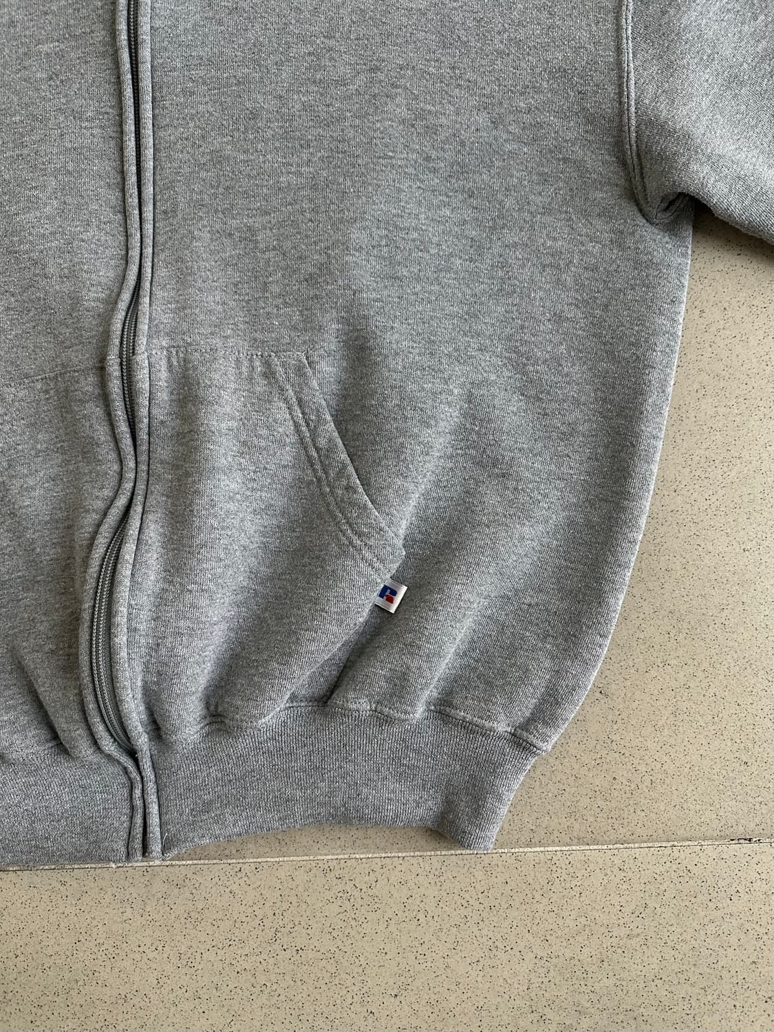 90s 빈티지 러셀 후드집업 그레이 L 상품이미지3