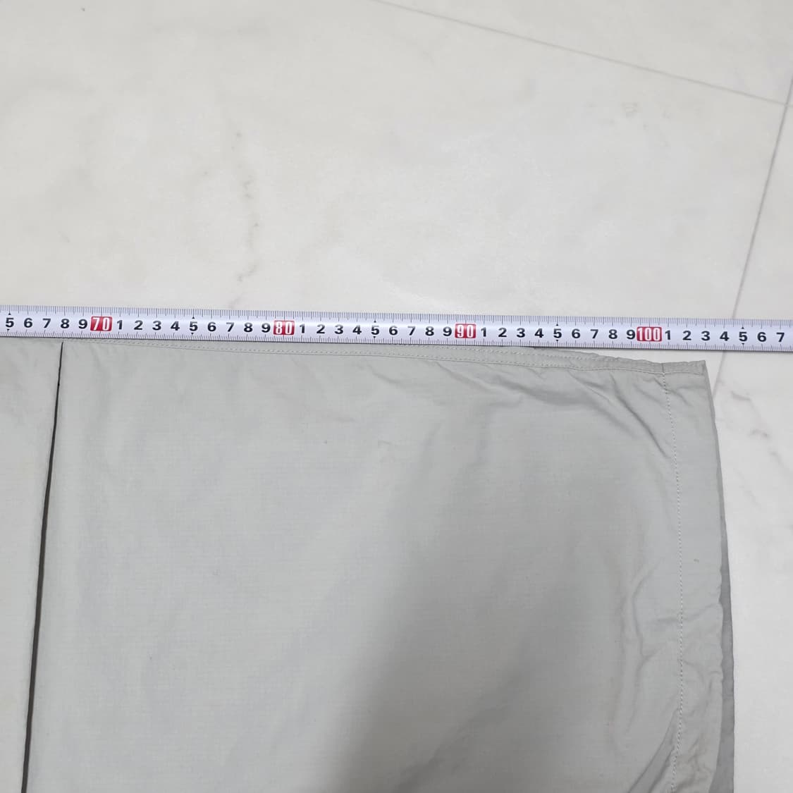 XL) GU 나일론 파라슈트 와이드 팬츠 라이트그레이 상품이미지9