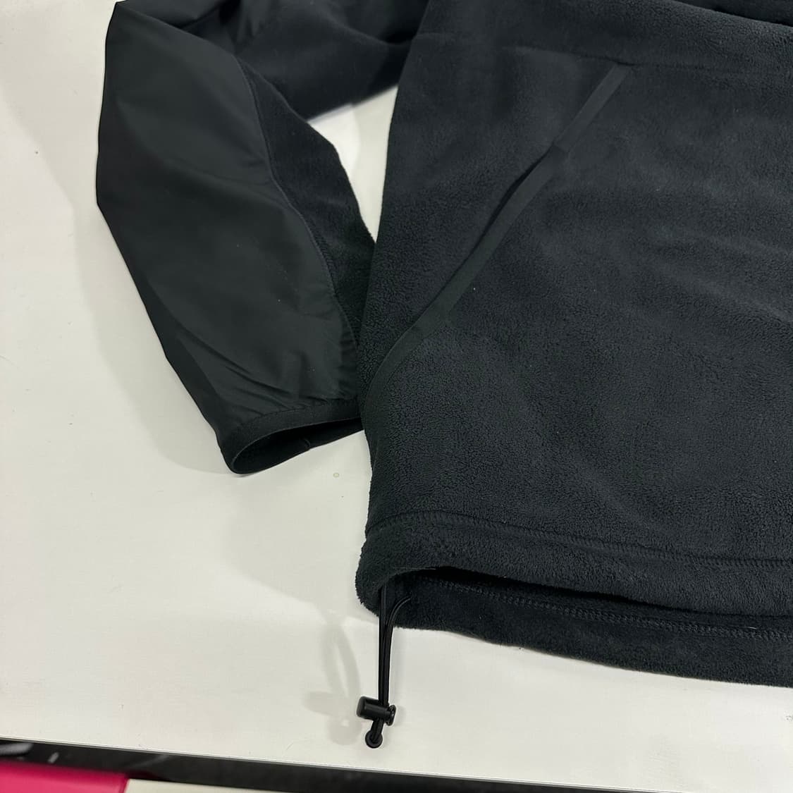 L 나이키 먹색 배색 후리스 플리스 후드티 상품이미지3