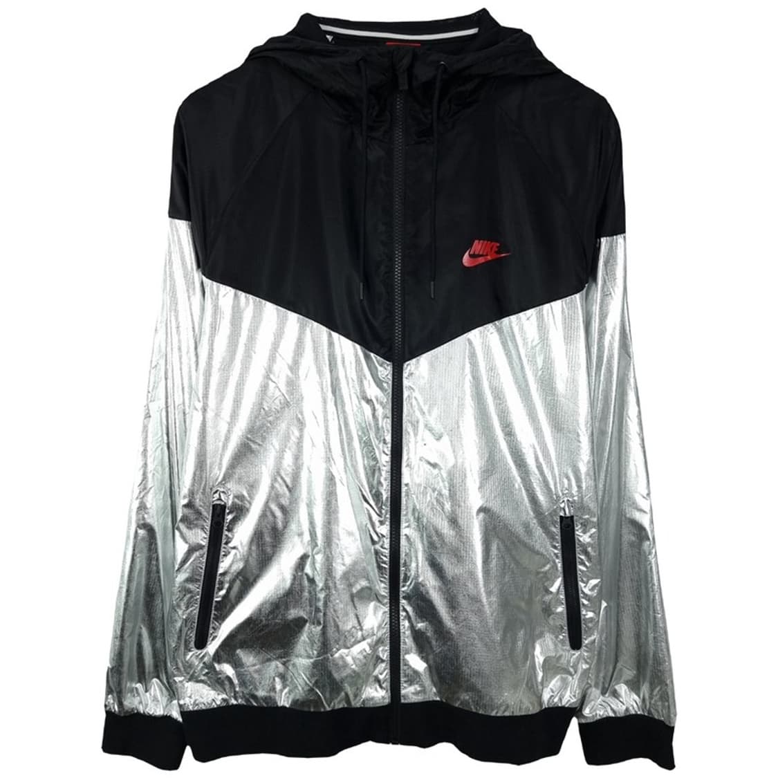 나이키 메탈릭 크롬 실버 윈드러너 후드 바람막이 자켓 M16578 상품이미지2