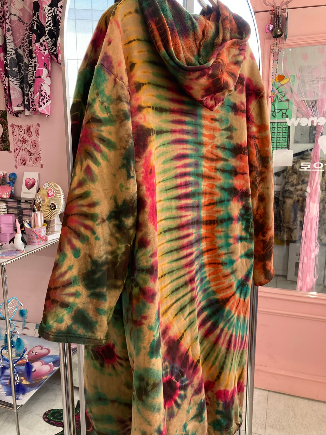 빈티지 브라운 타이다이 롱코트 상품이미지7