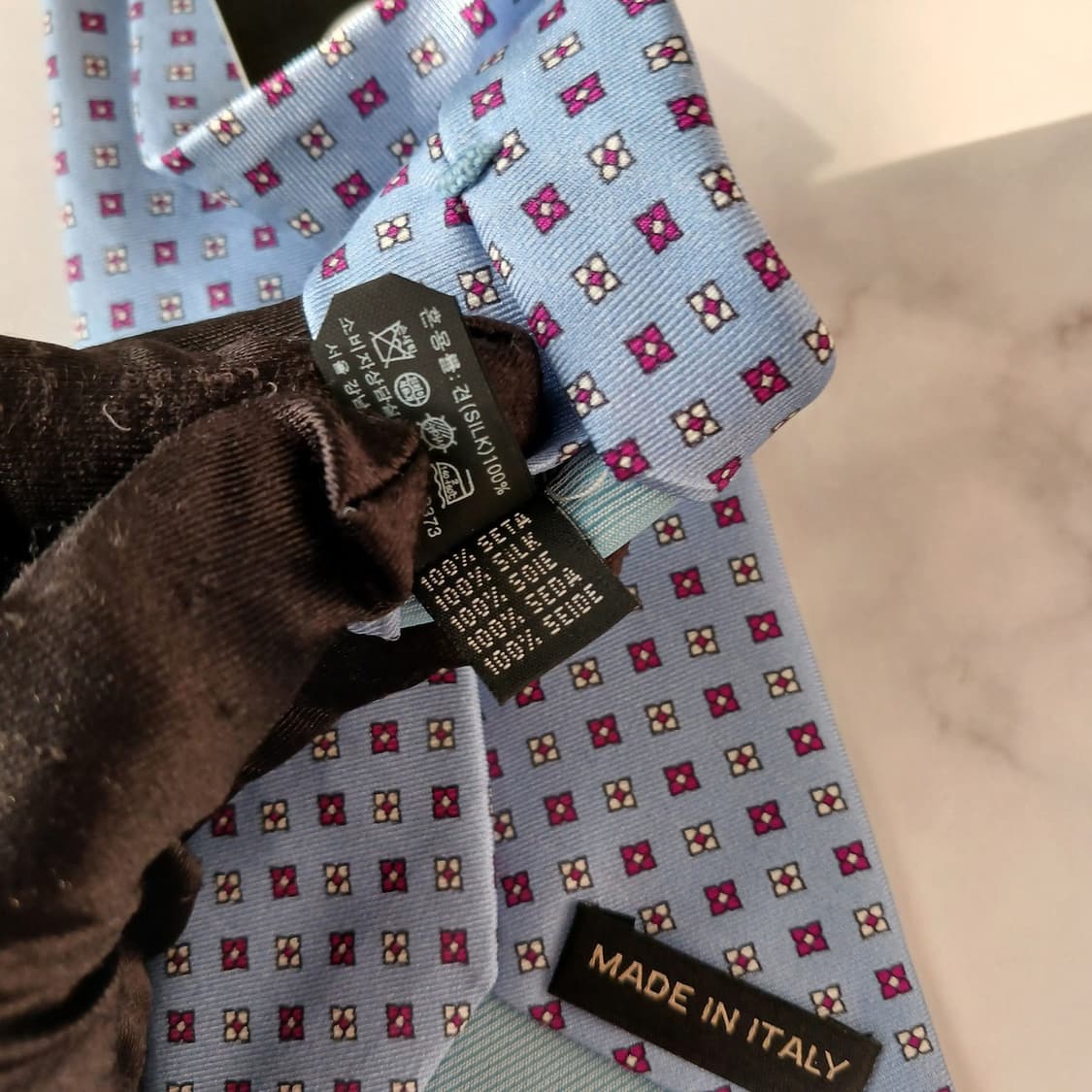 닥스 실크 스카이블루 패턴 넥타이 8.9cm 새제품 A19252
 상품이미지6