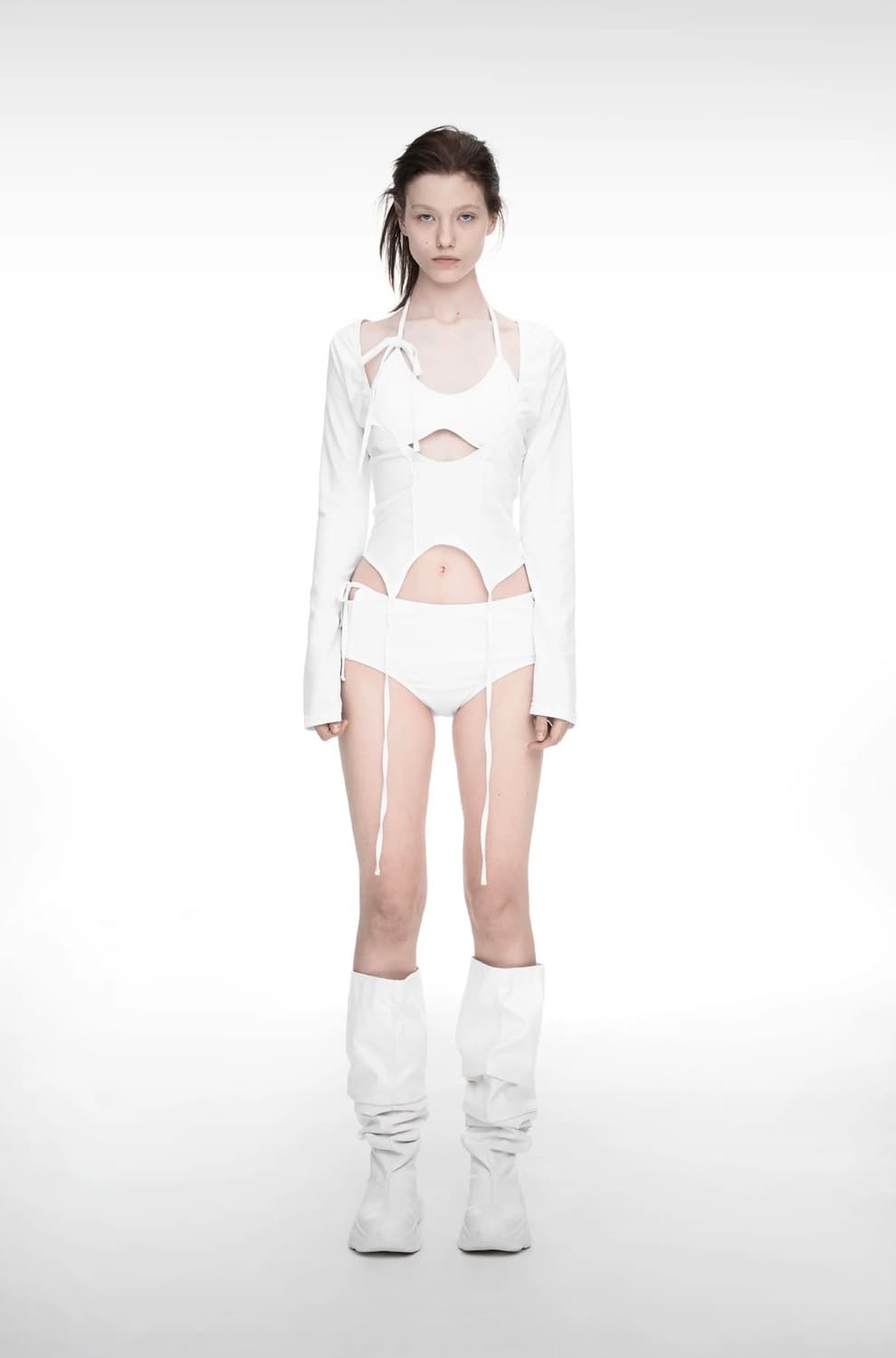 나체 NACHE 수영복 (garter swim suit white) 상품이미지2