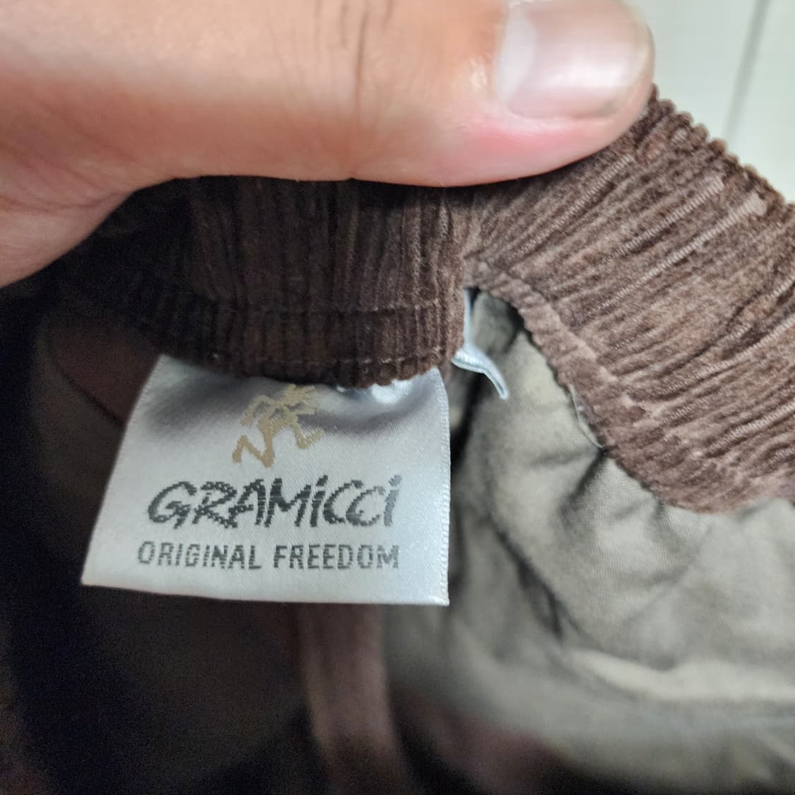 그라미치 브라운 코듀로이 벨티드 골덴 팬츠 L 상품이미지8