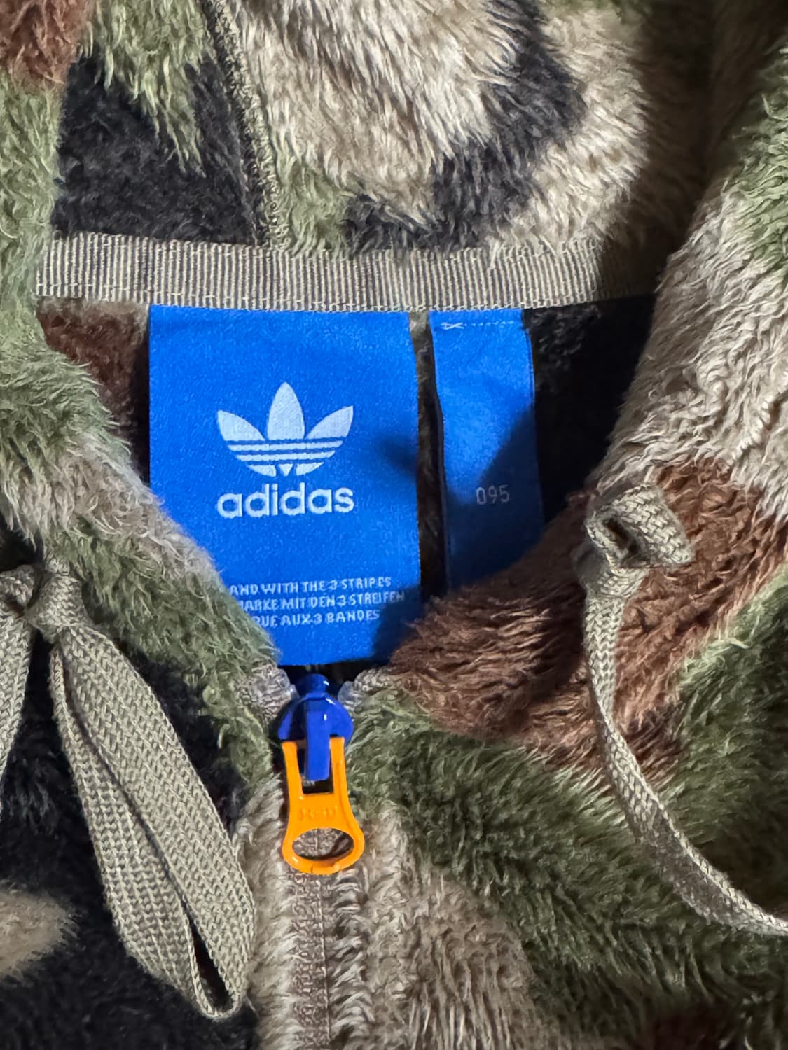 빈티지 아디다스 파이어버드 카모 쉐르파 후드집업 플리스  상품이미지3
