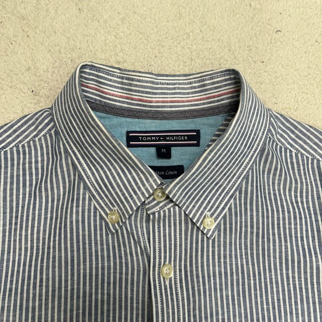 TOMMY HILFIGER 옥스퍼드 스트라이프 셔츠 M 상품이미지4