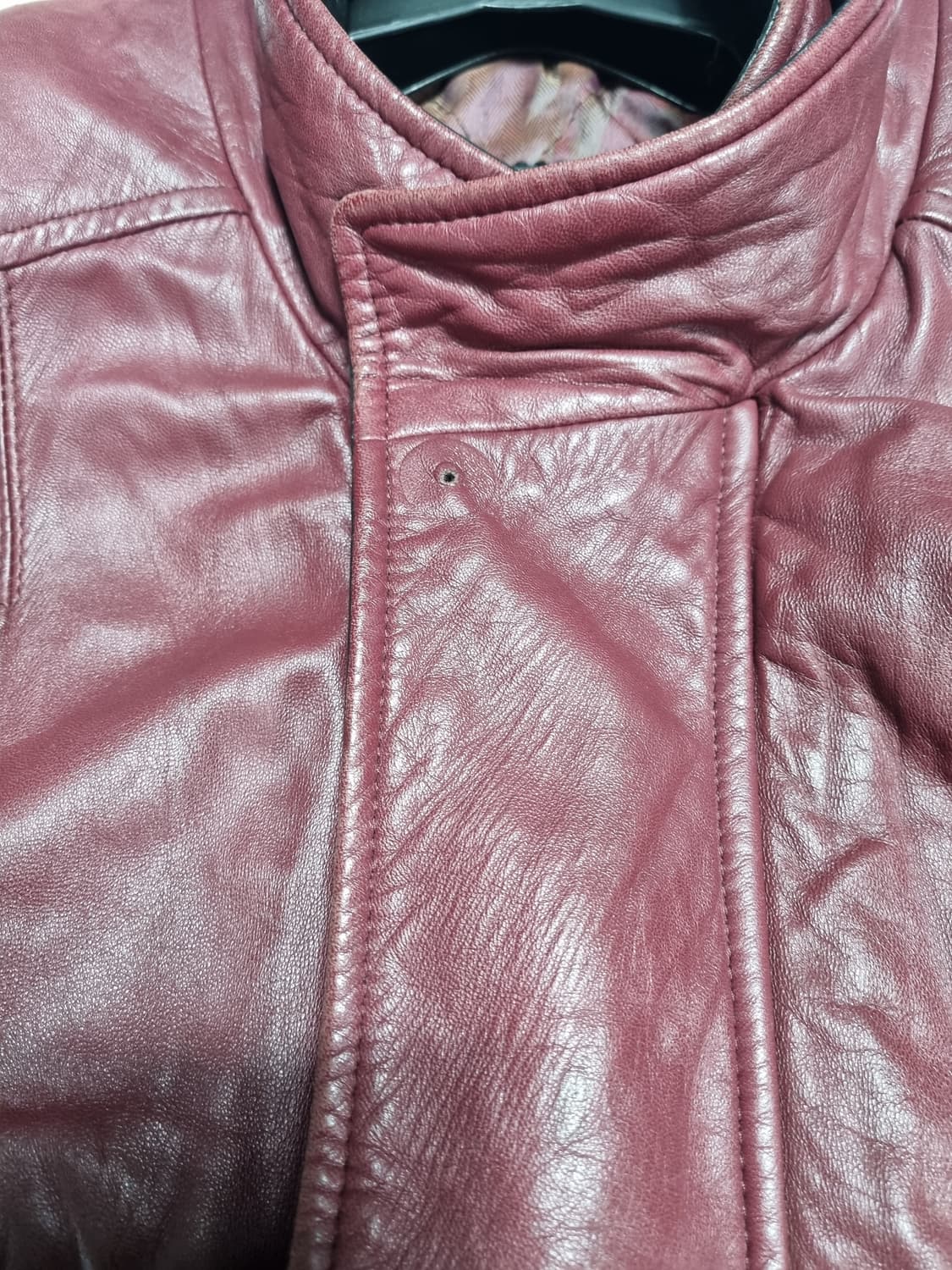 비아 누오바 빈티지 램 나프스킨 가죽자켓 50사이즈 상품이미지3