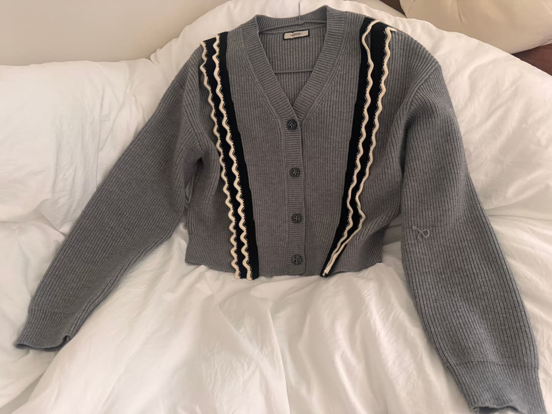 Kuose V-neck Grey Women Autumn Winter S 상품이미지2