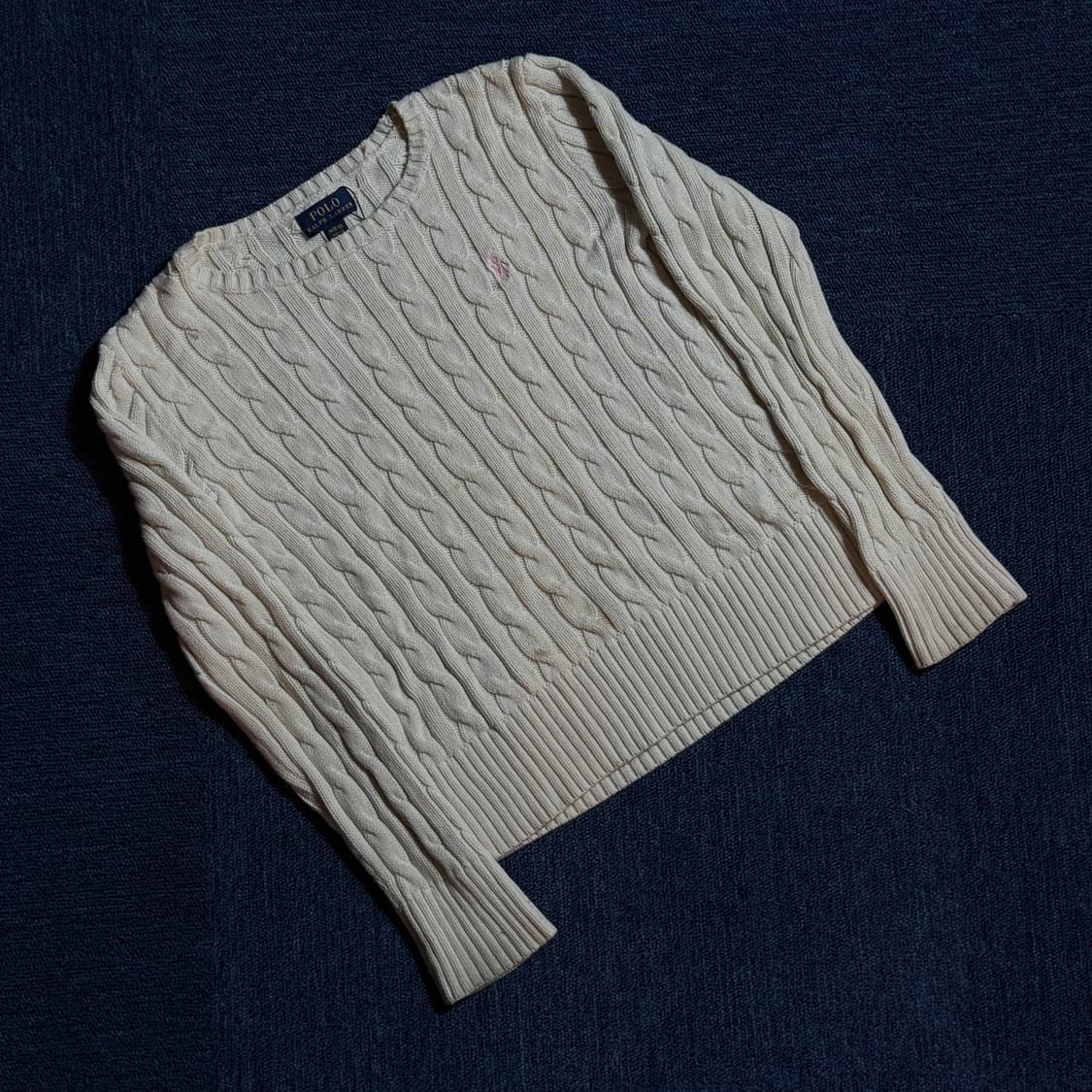 폴로 랄프로렌 케이블니트 아이보리 상품이미지1