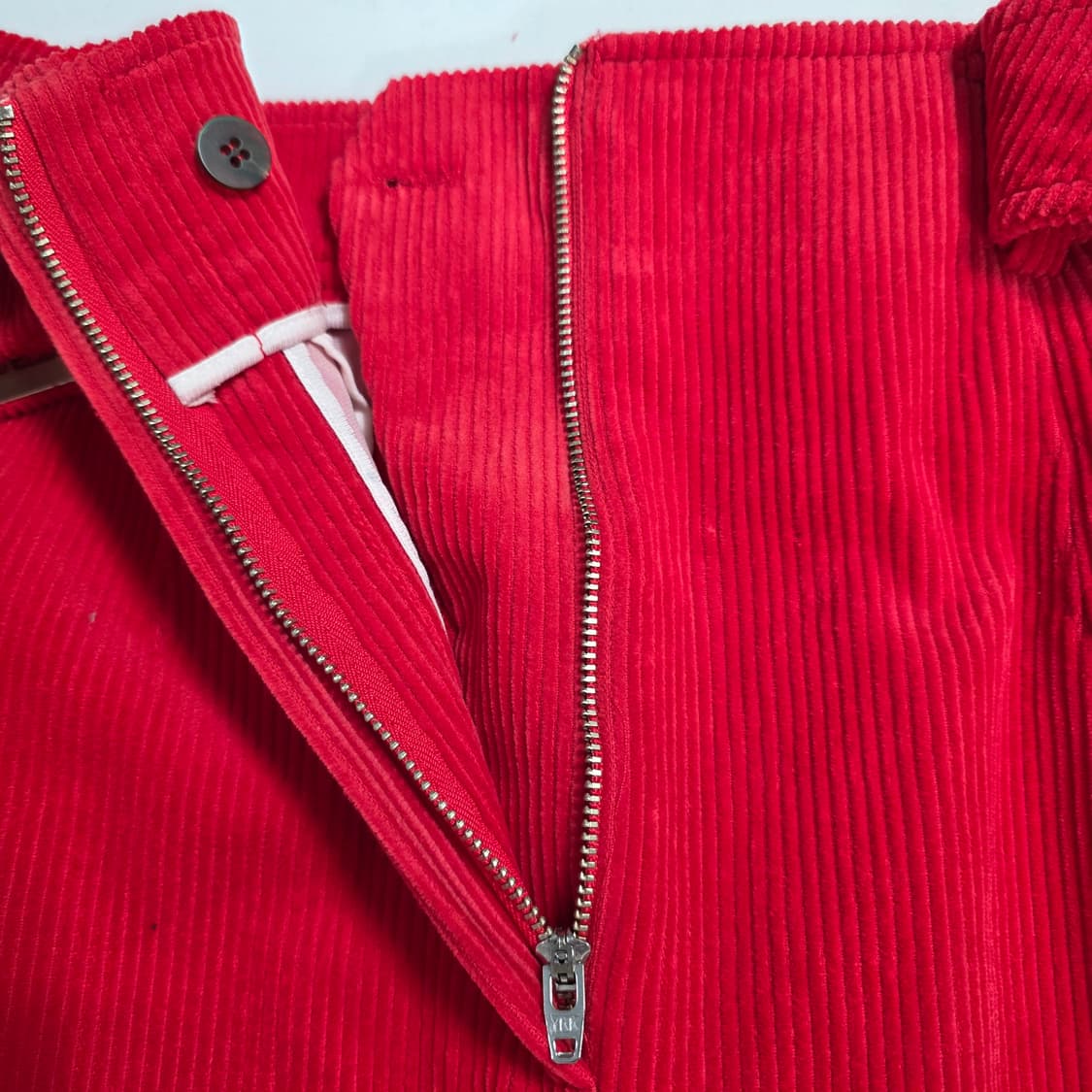 1128 SYSTEM 한섬 코듀로이  스커트 61 / 레드 / 벨트 세 상품이미지3
