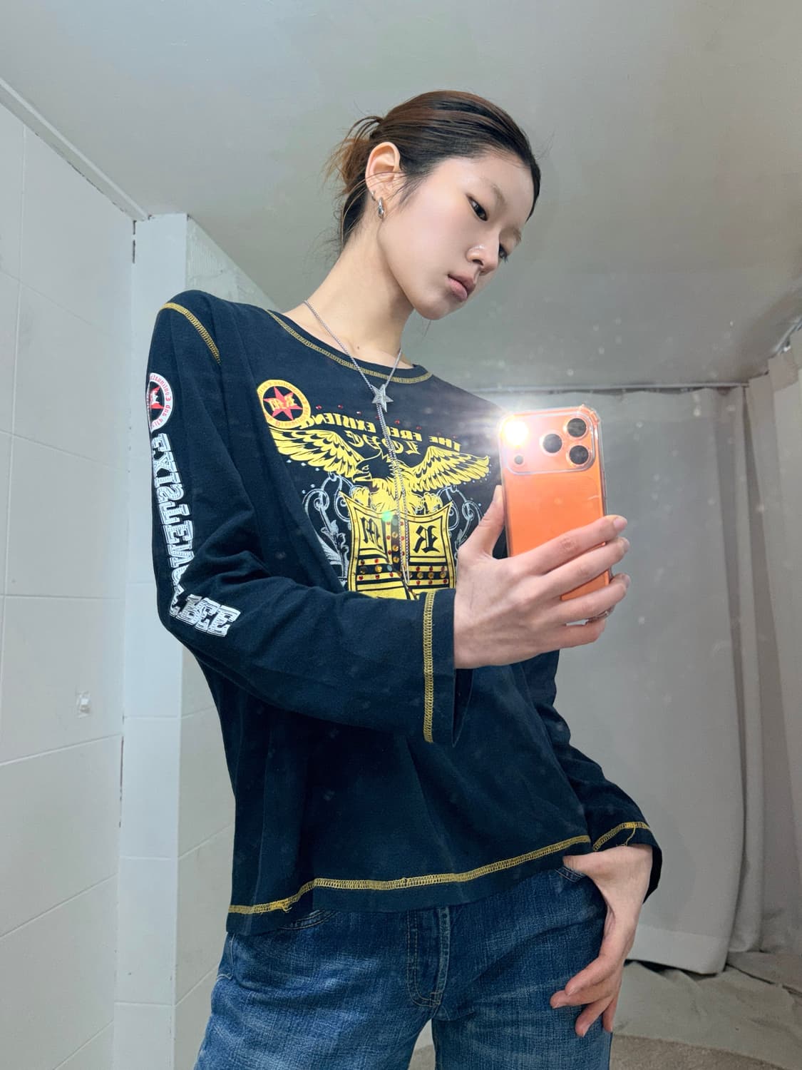 카모 레드 자켓 스트릿 상의 세트 상품이미지4