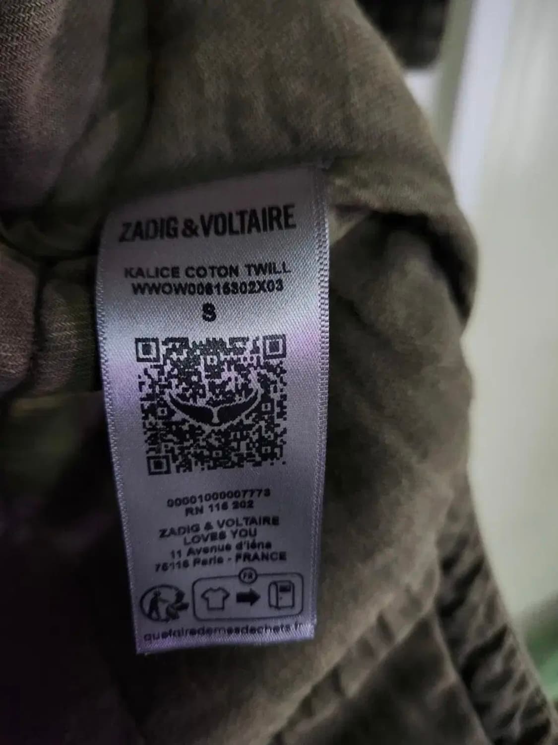 자딕앤볼테르 밀리터리 패딩 자켓/총장72/가슴55/ 상품이미지5