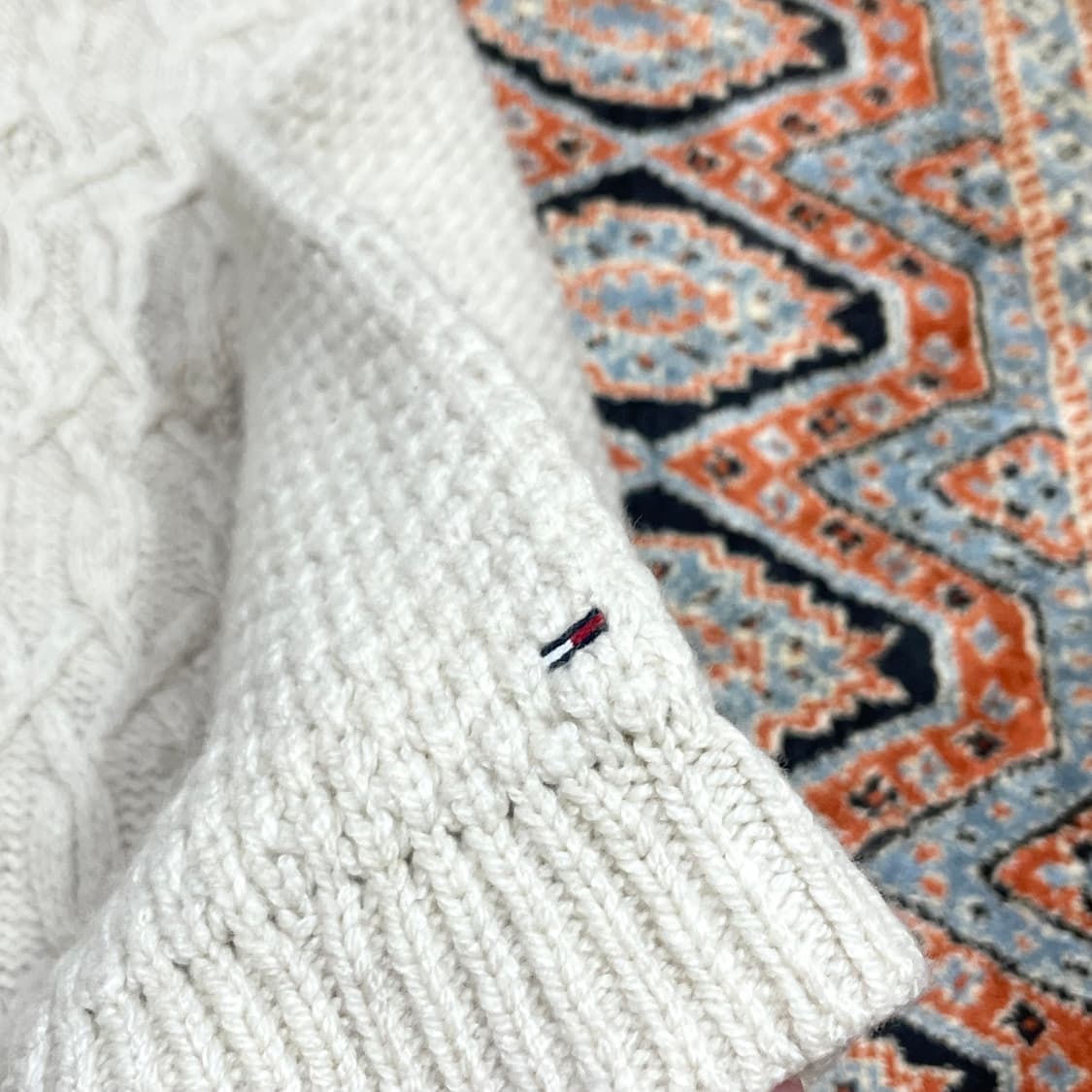 타미힐피거 베이지 로브 피셔맨 가디건 여성M 상품이미지4