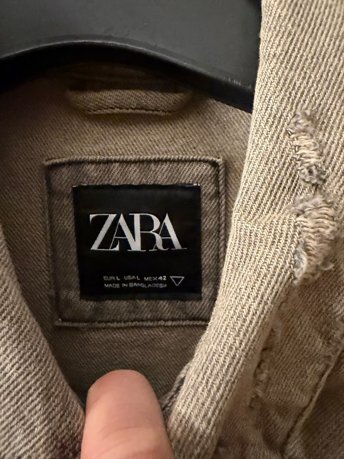 자라 zara 오버다이 디스트로이드 데미지 셔츠자켓 상품이미지4