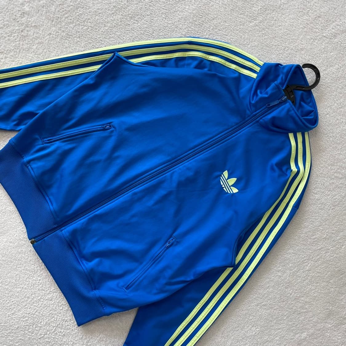 L 아디다스 파이어버드 파랑 라임 트랙탑 져지 희귀 100 상품이미지3