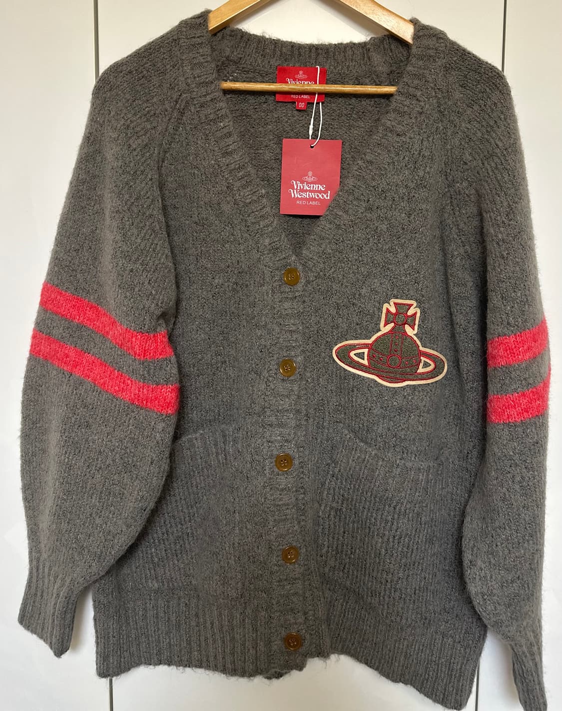 비비안웨스트우드 울알파카가디건 일본판레드 라벨 남여공용 정품 상품이미지3