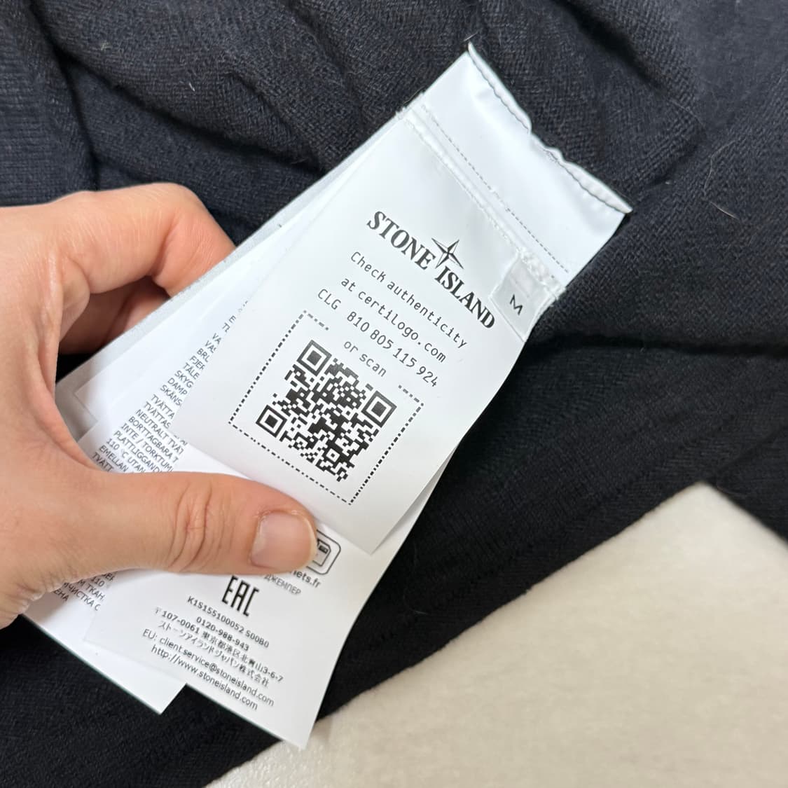 [ M ] 스톤아일랜드 울 니트 블랙 상품이미지7