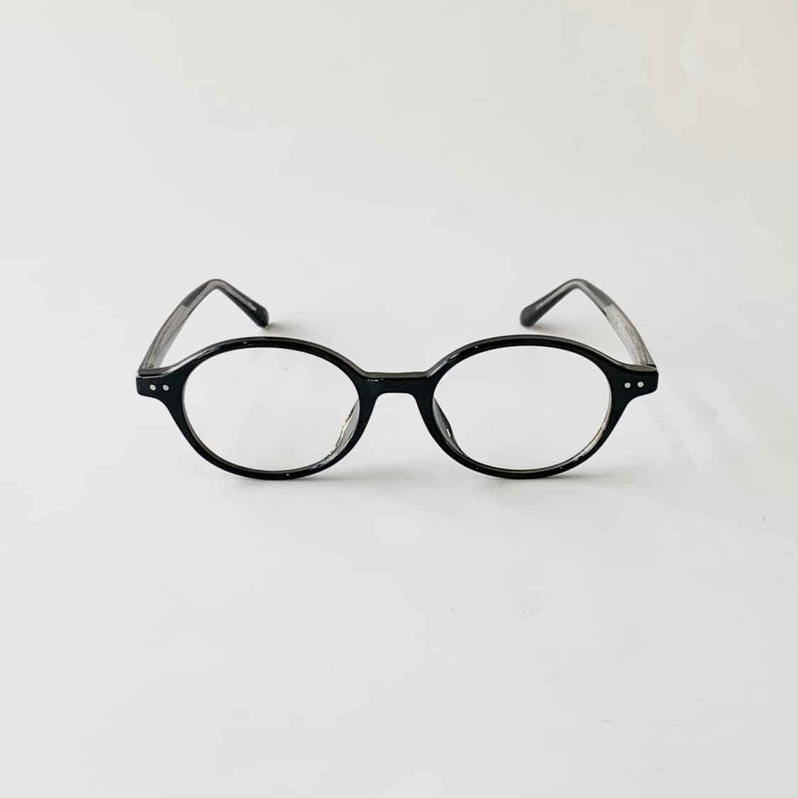 861 블랙 빅사이즈 라운드 뿔테 블랙 남녀공용 픽키안경 상품이미지2