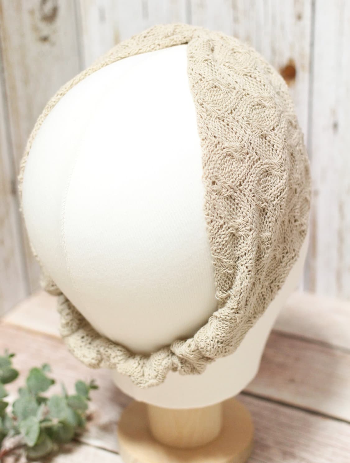 핸드메이드 베이지 니트 헤어밴드 상품이미지5