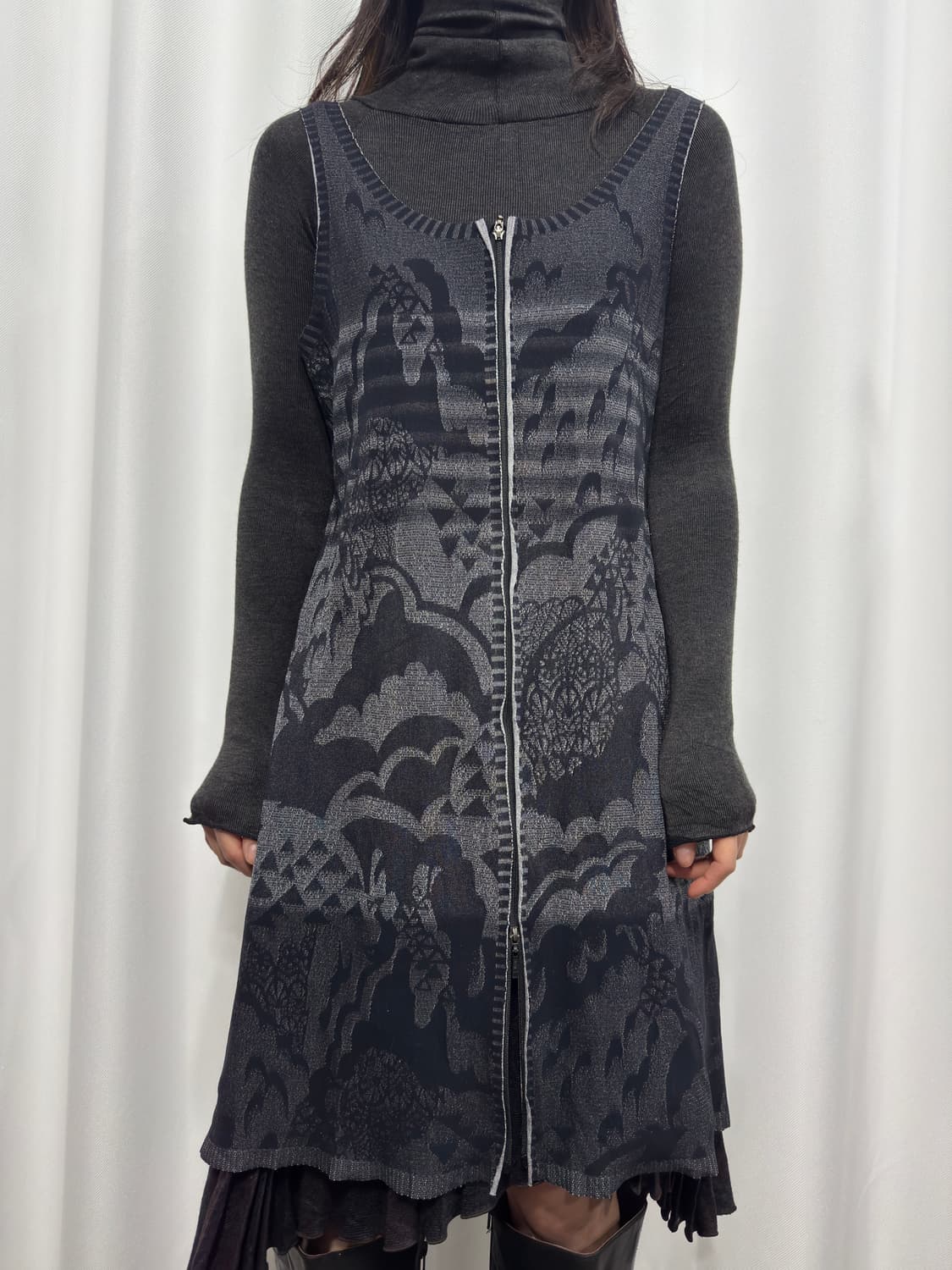 hiroko koshino design twoway zipup dress 상품이미지1