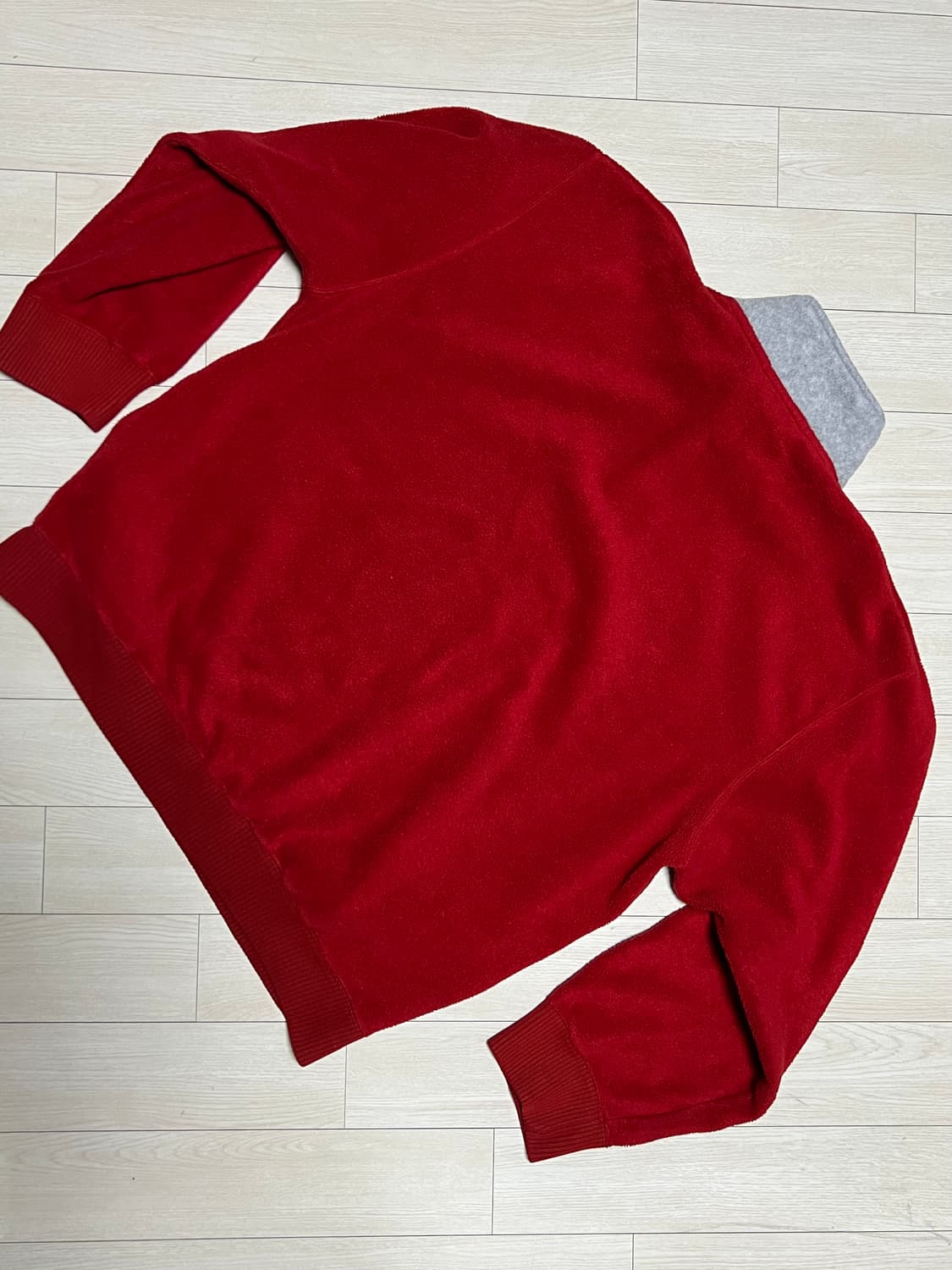 90s폴로 스포츠 USA 후리스 하프집업 레드 L사이즈 상품이미지7