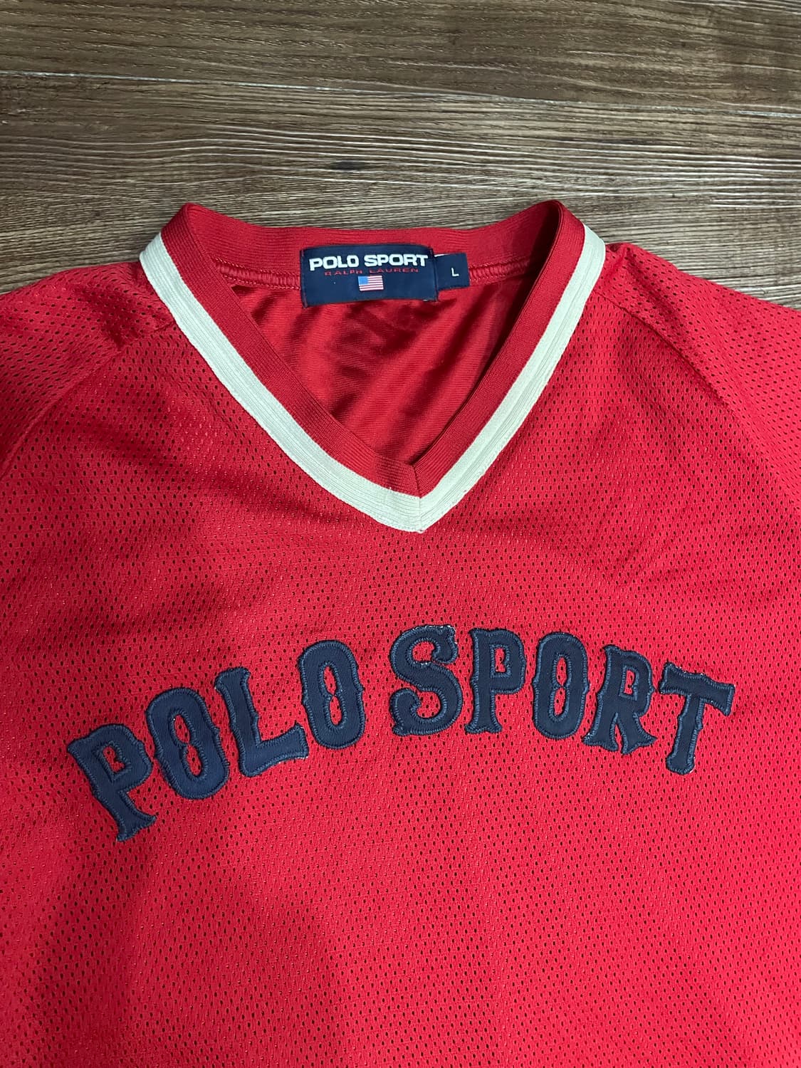 90s 폴로스포츠 메쉬 져지 레드 상품이미지2