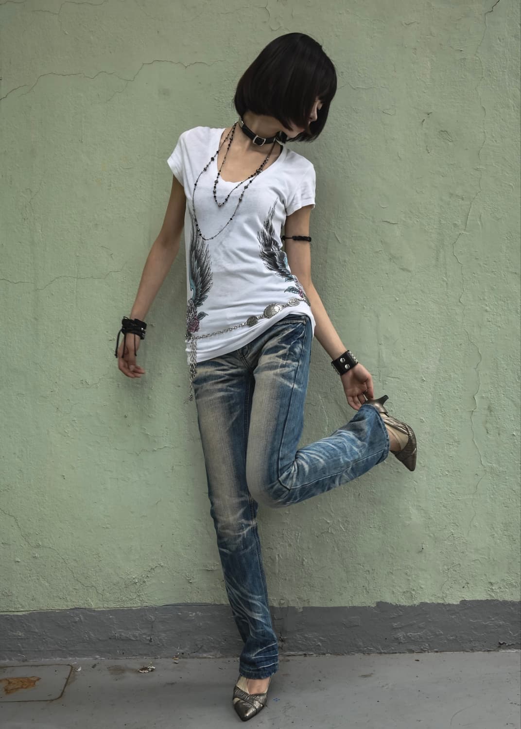 White Wings Printed T-shirt 상품이미지6