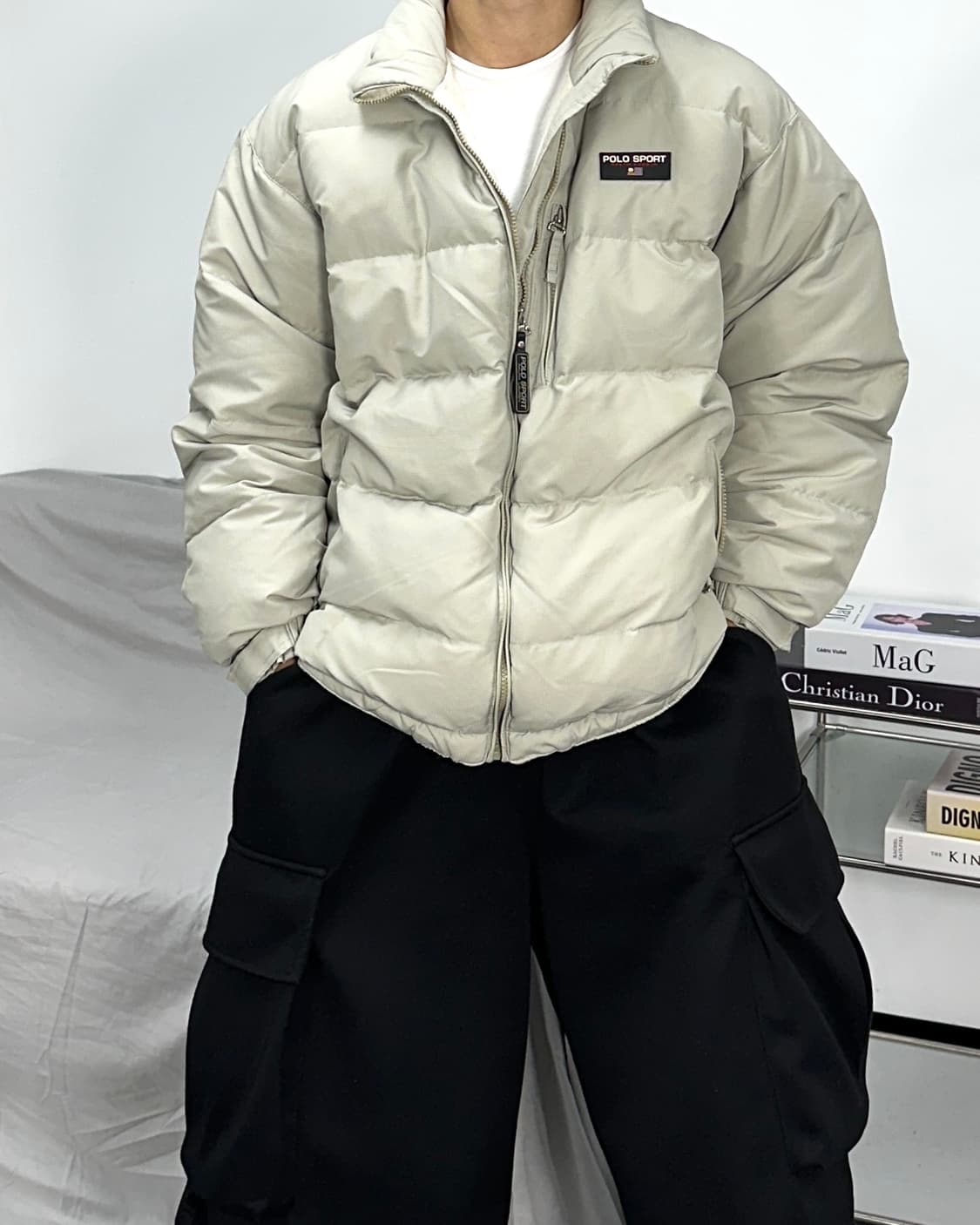 폴로 스포츠 90s 라이트 베이지 패딩 105 상품이미지1