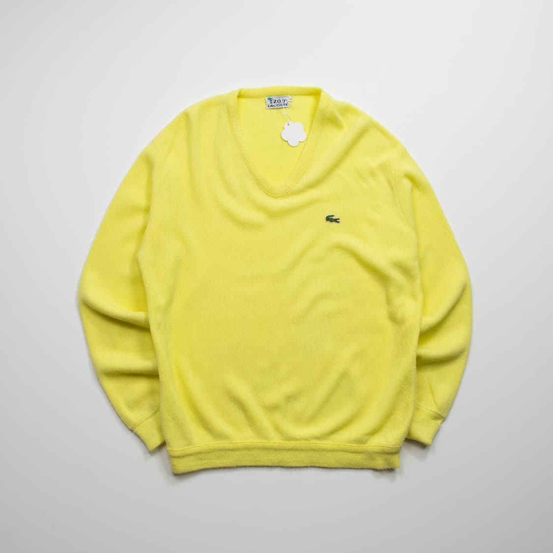 60s IZOD 라코스테 브이넥 니트 옐로우 상품이미지1