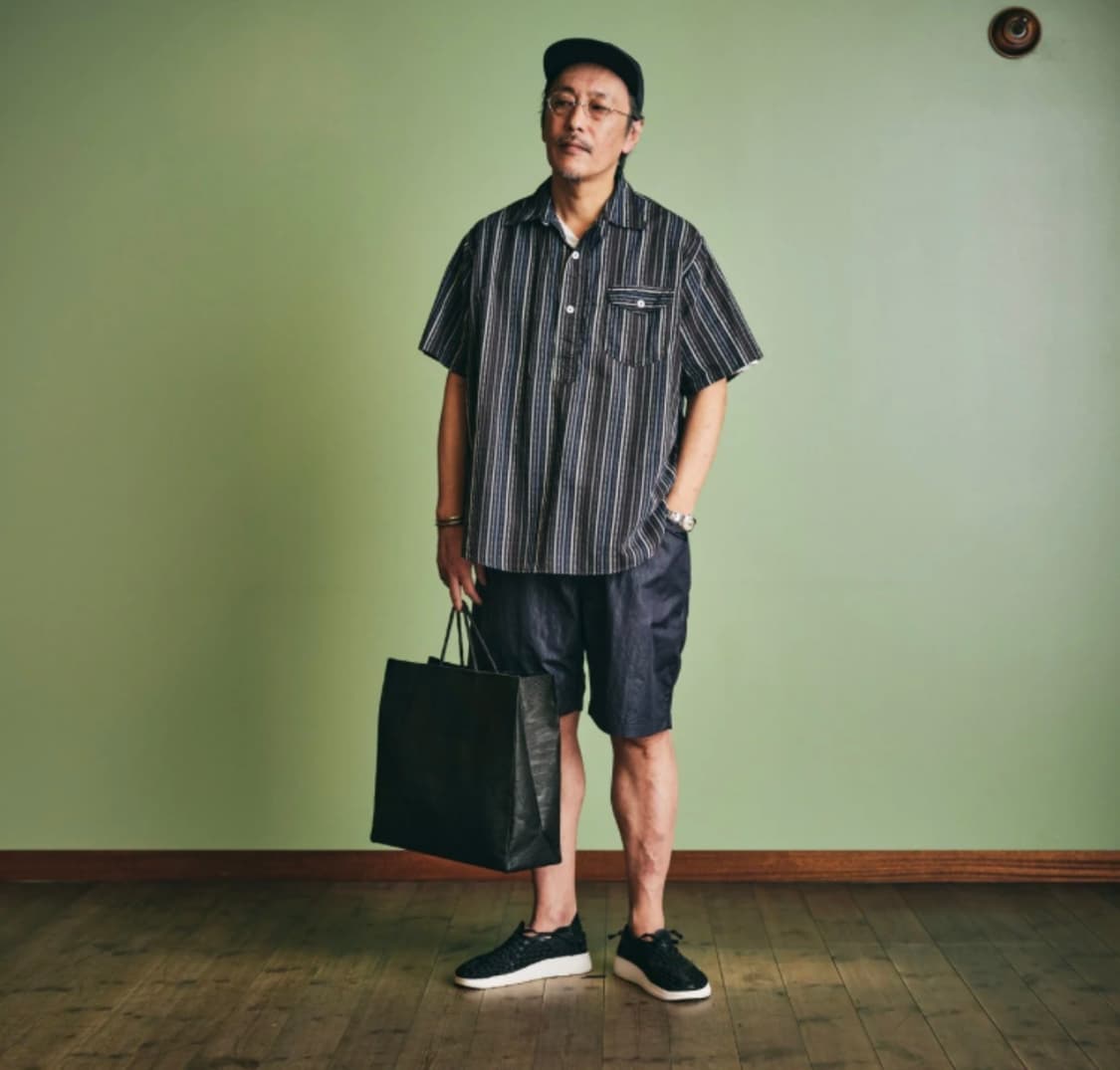 POST O’ALLS 뉴 베이직 풀오버 셔츠 블루 스트라이프 상품이미지9