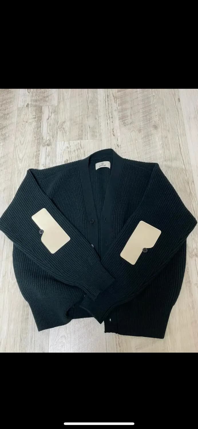 이얼즈어고 딥 그린 엘보우 패치 가디건 상품이미지1