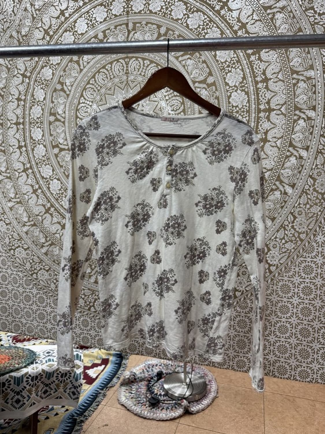 제페니즈 빈티지 여성 플라워패턴 롱슬리브 상품이미지2