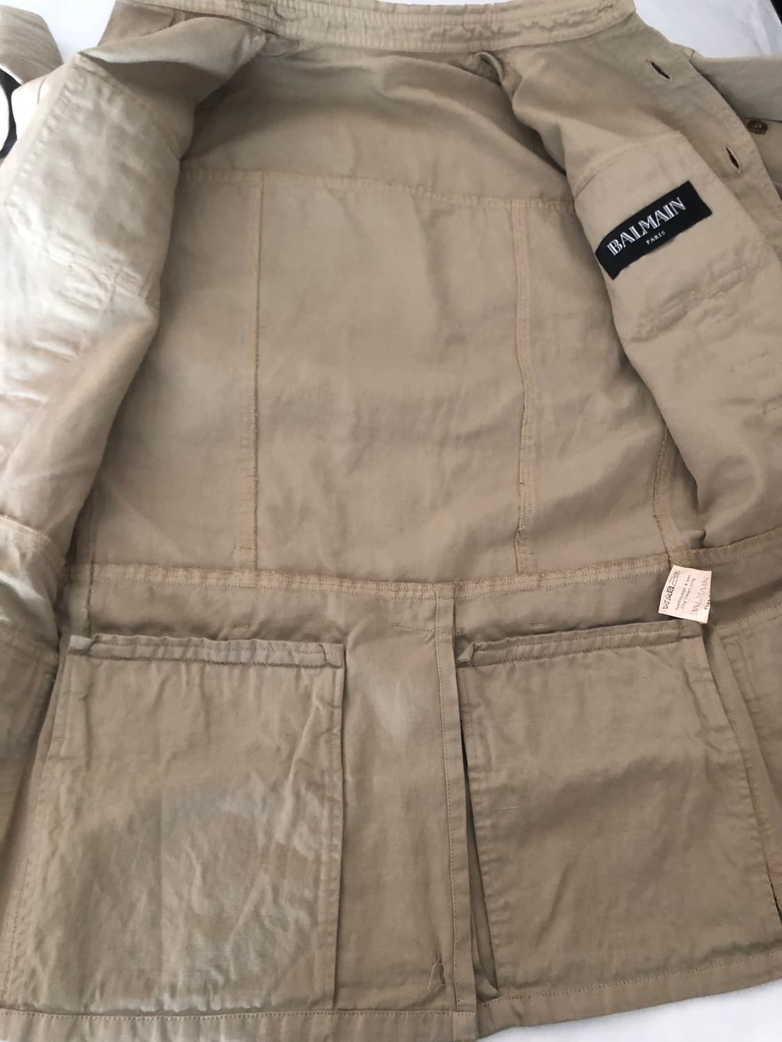 발망 베이지 벨티드 사파리 자켓 상품이미지6