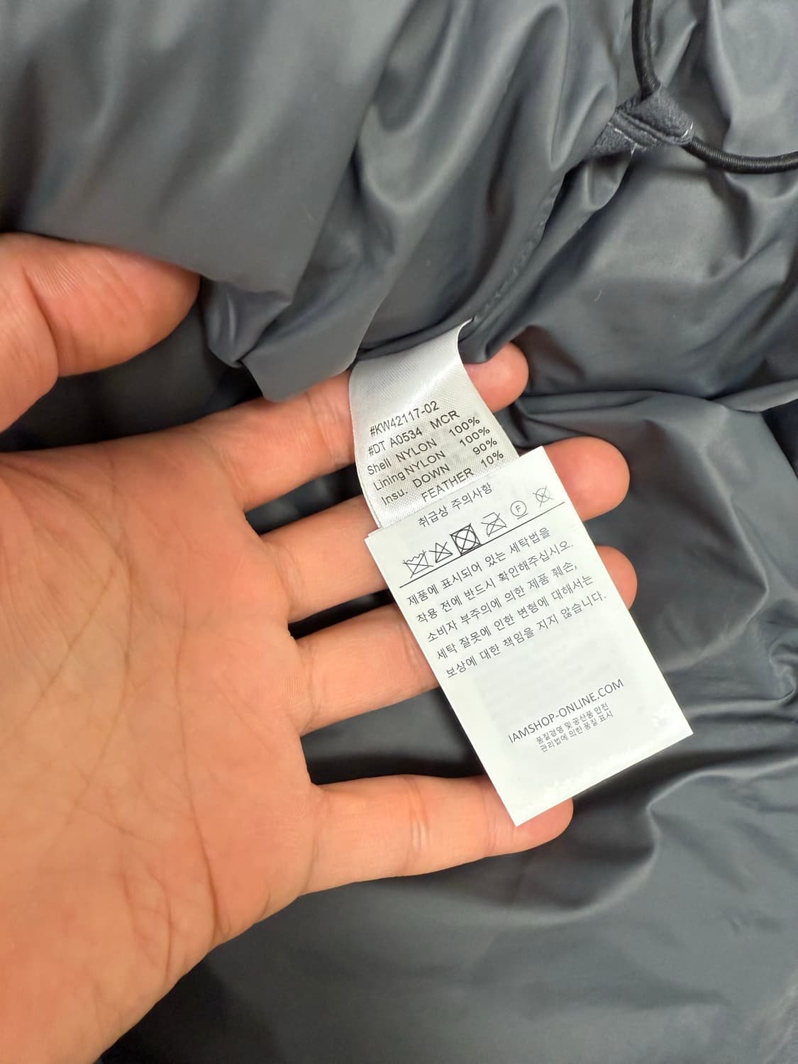 단톤 마이크로 립스탑 패딩 그레이 M 사이즈 100-103 사이즈감  구 상품이미지4