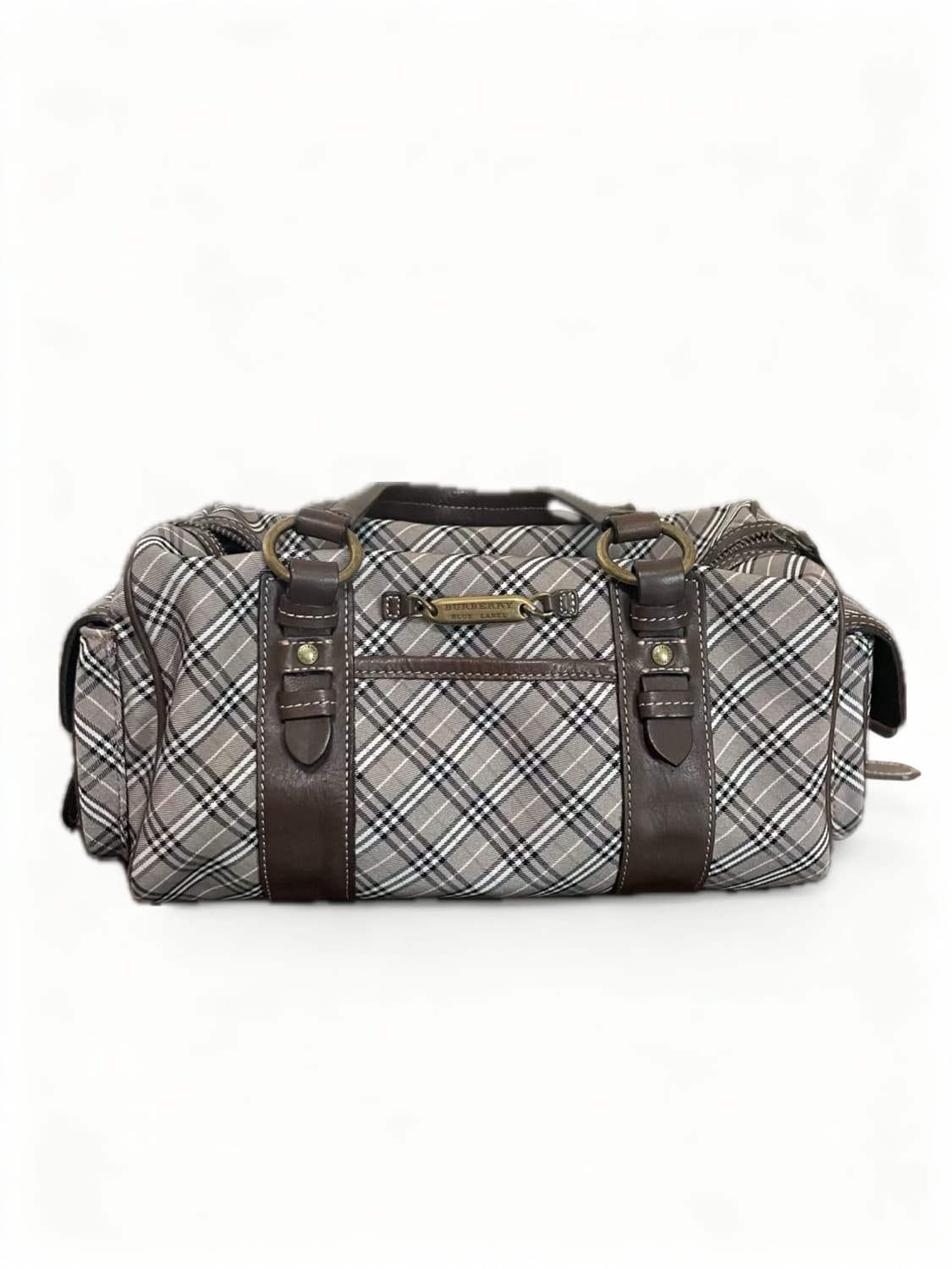 초희귀 버버리 블루라벨 체크 보스턴 백 상품이미지1